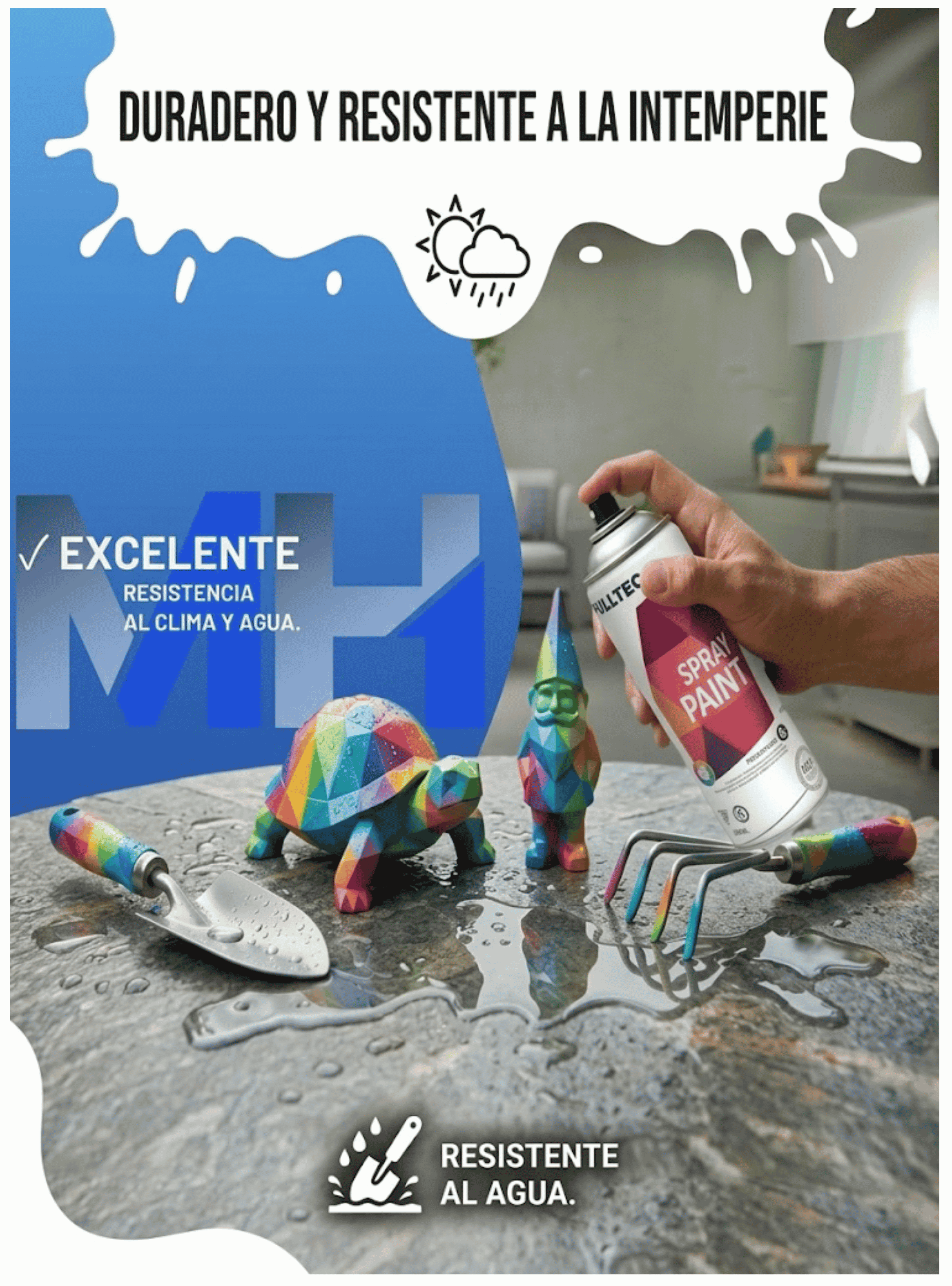 Pack X3 Pintura Spray Tela Madera Metal Plastico Vehicular ROJO-3