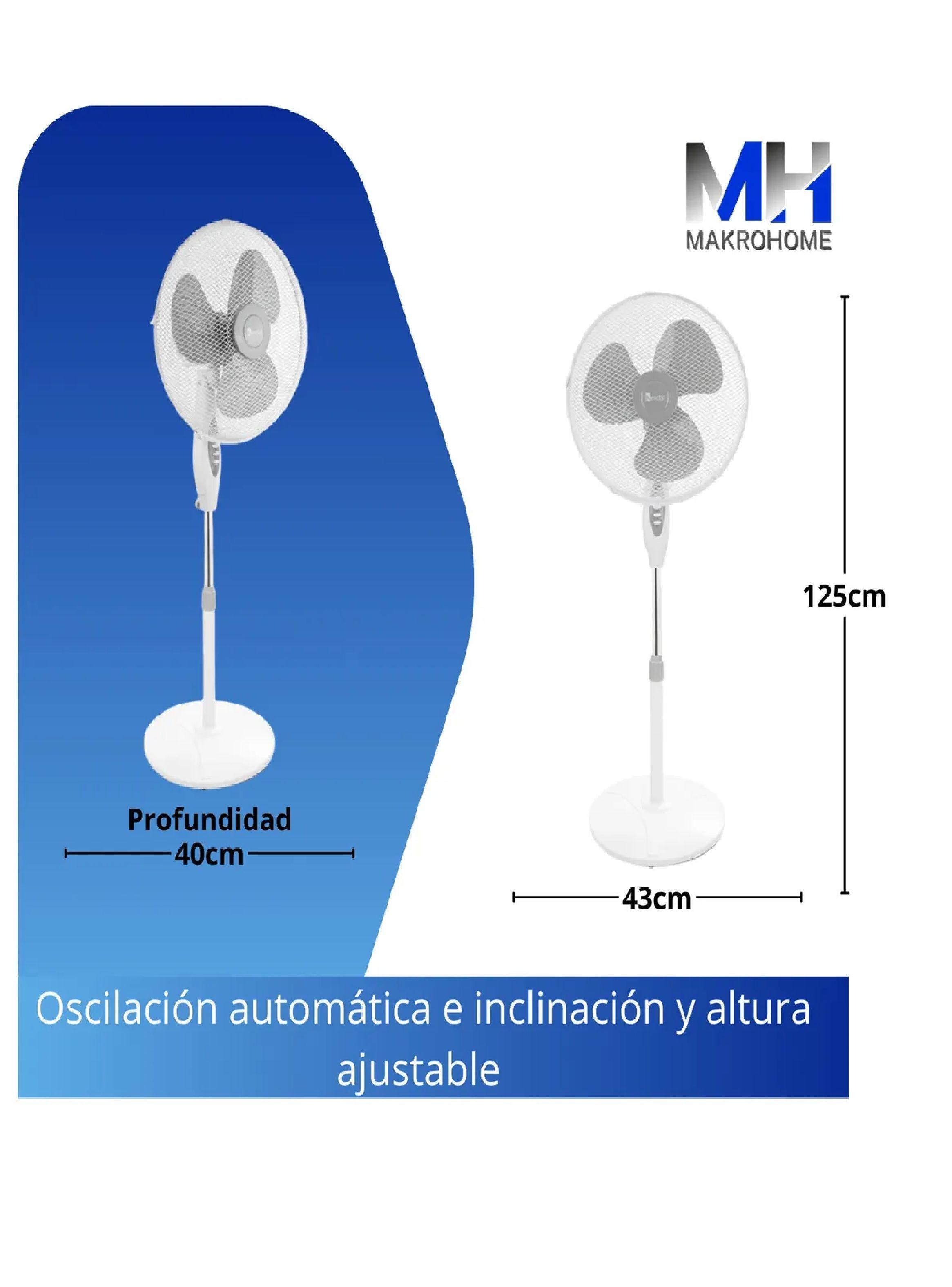 Ventilador Pedestal Kendal 16 Kf-16p 3 Velocidades Blanco-2