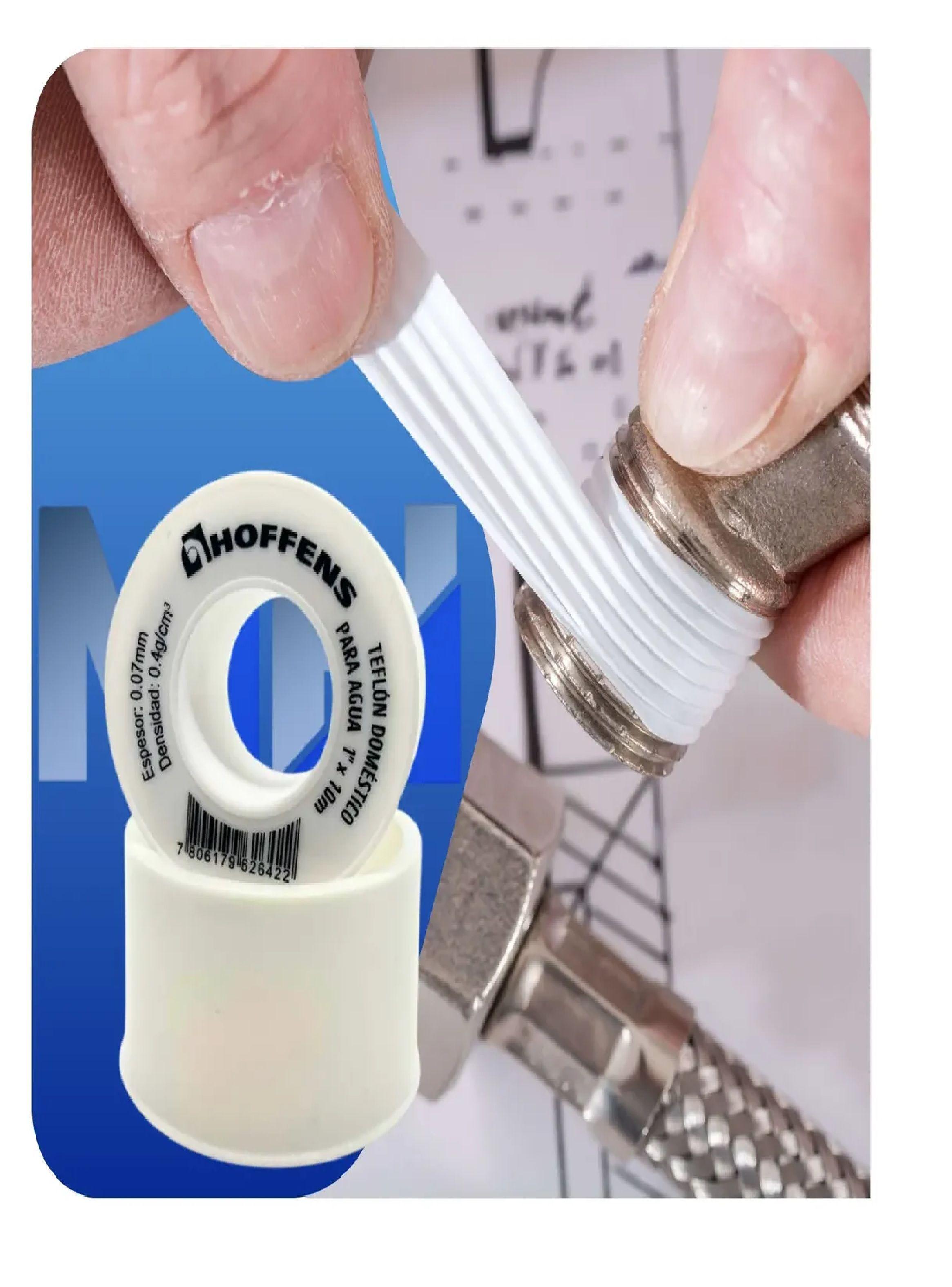 Cinta Teflon Hoffens 1 Pulgada X 10 Metros Sello Hermetico-2