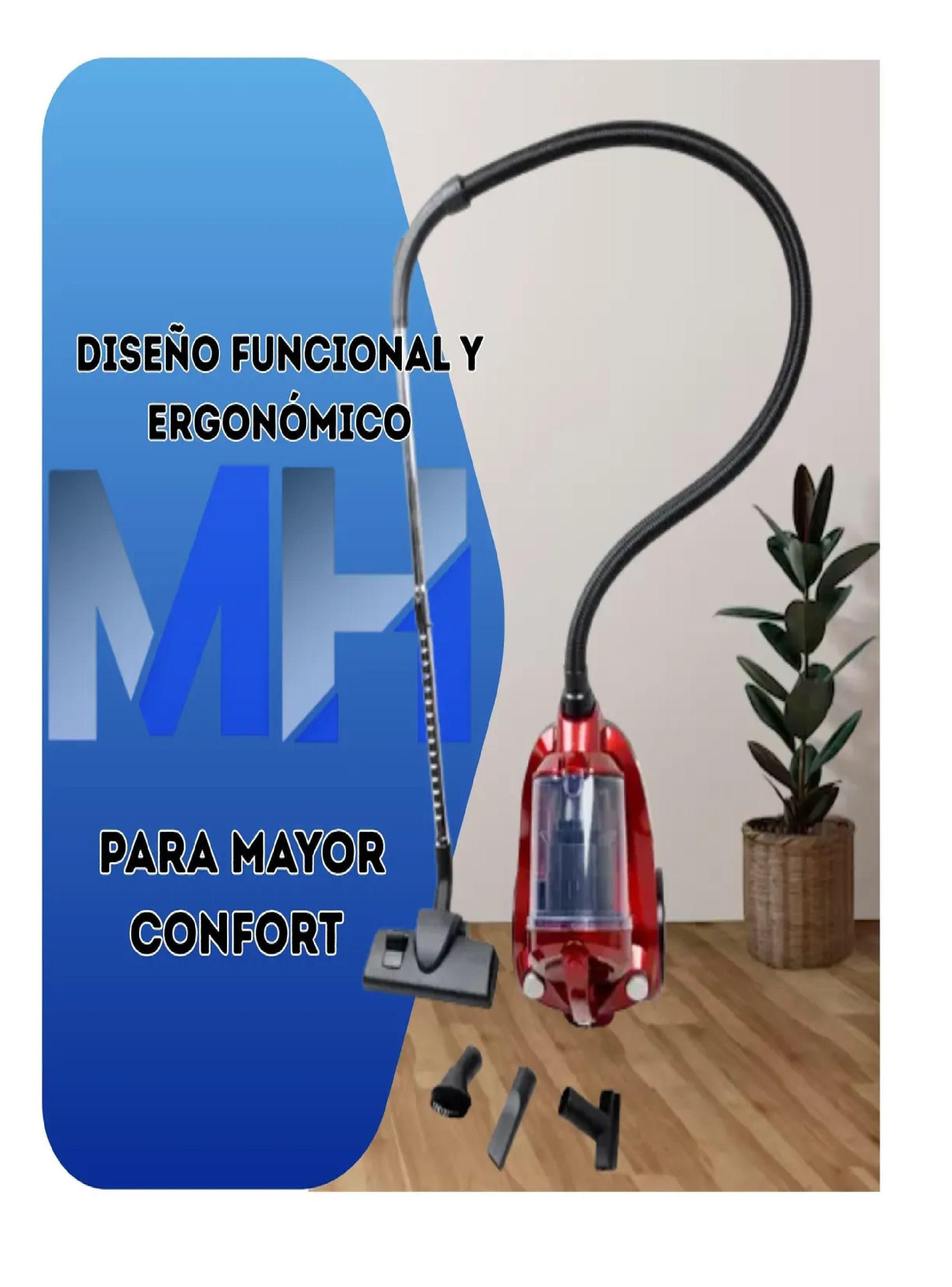 Aspiradora Ciclonica Sin Bolsa Rojo Hogar Arrastre 2000w-1