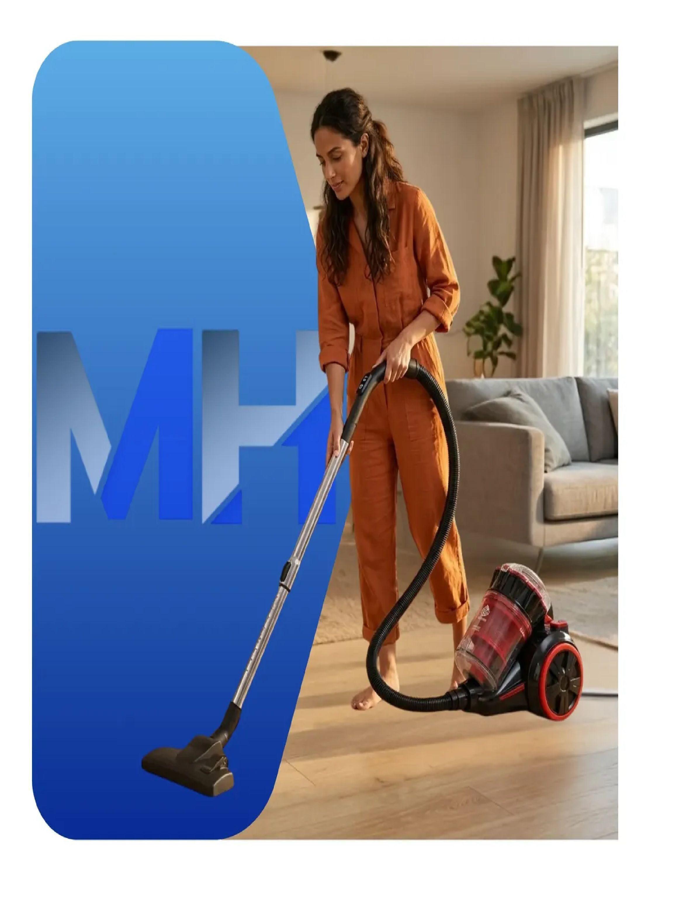 Aspiradora Ciclonica Sin Bolsa Rojo Hogar Arrastre 2000w-6