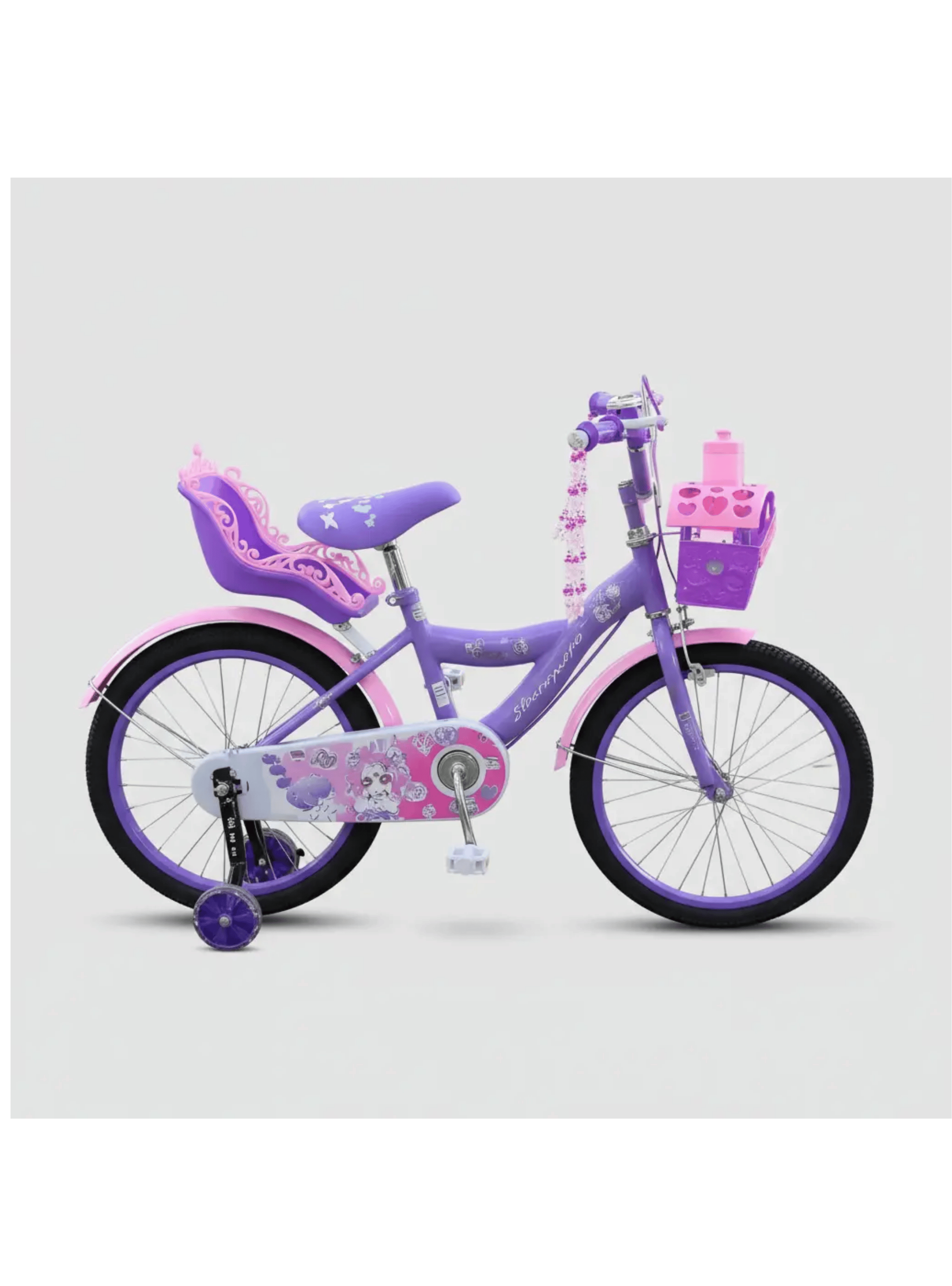 Bicicleta Aro 12 Infantil Con Ruedas De Aprendizaje Violeta-3