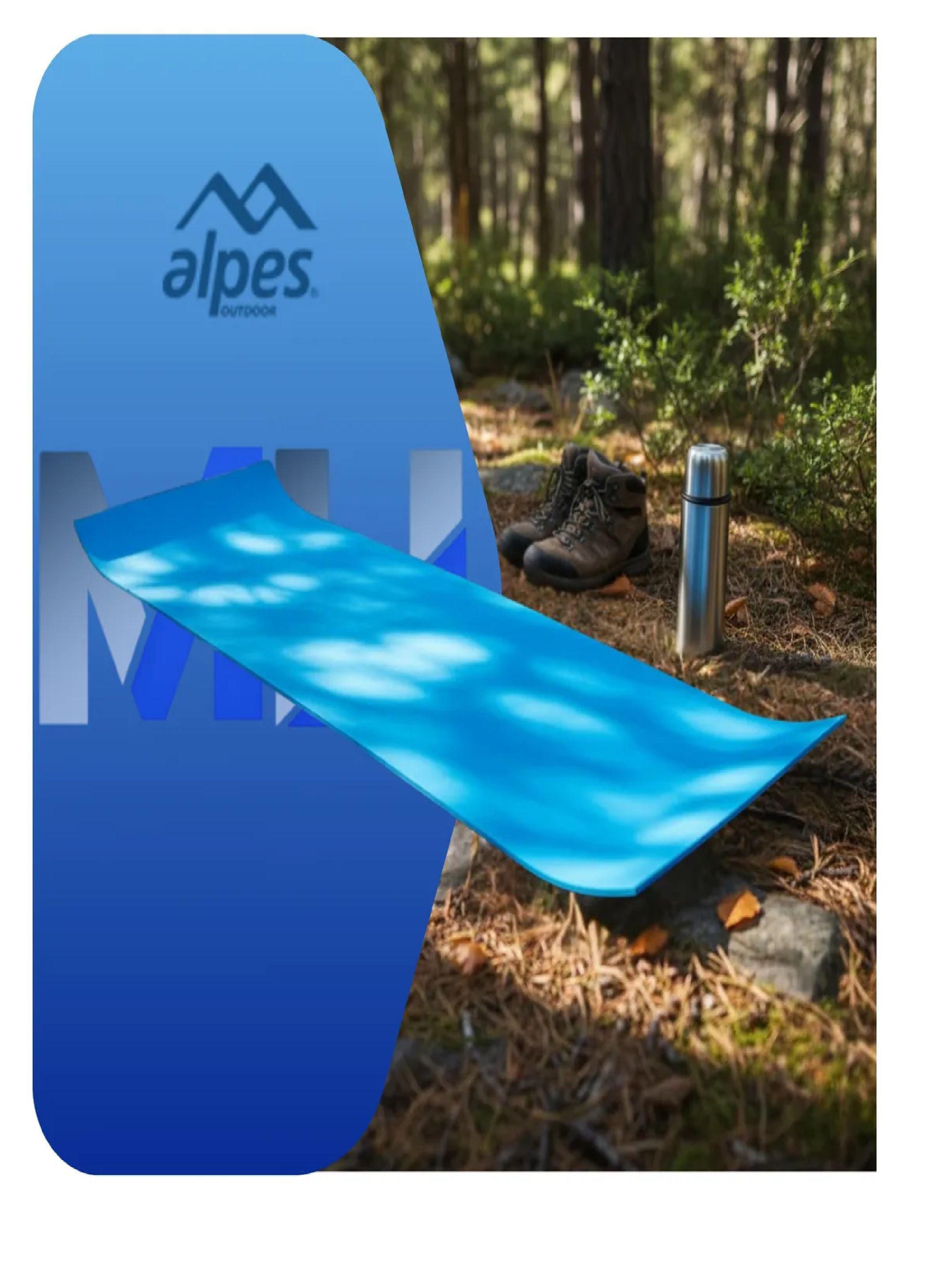 Aislante Camping Alpes Goma Eva 6mm Ligero 180x50cm Azul-3