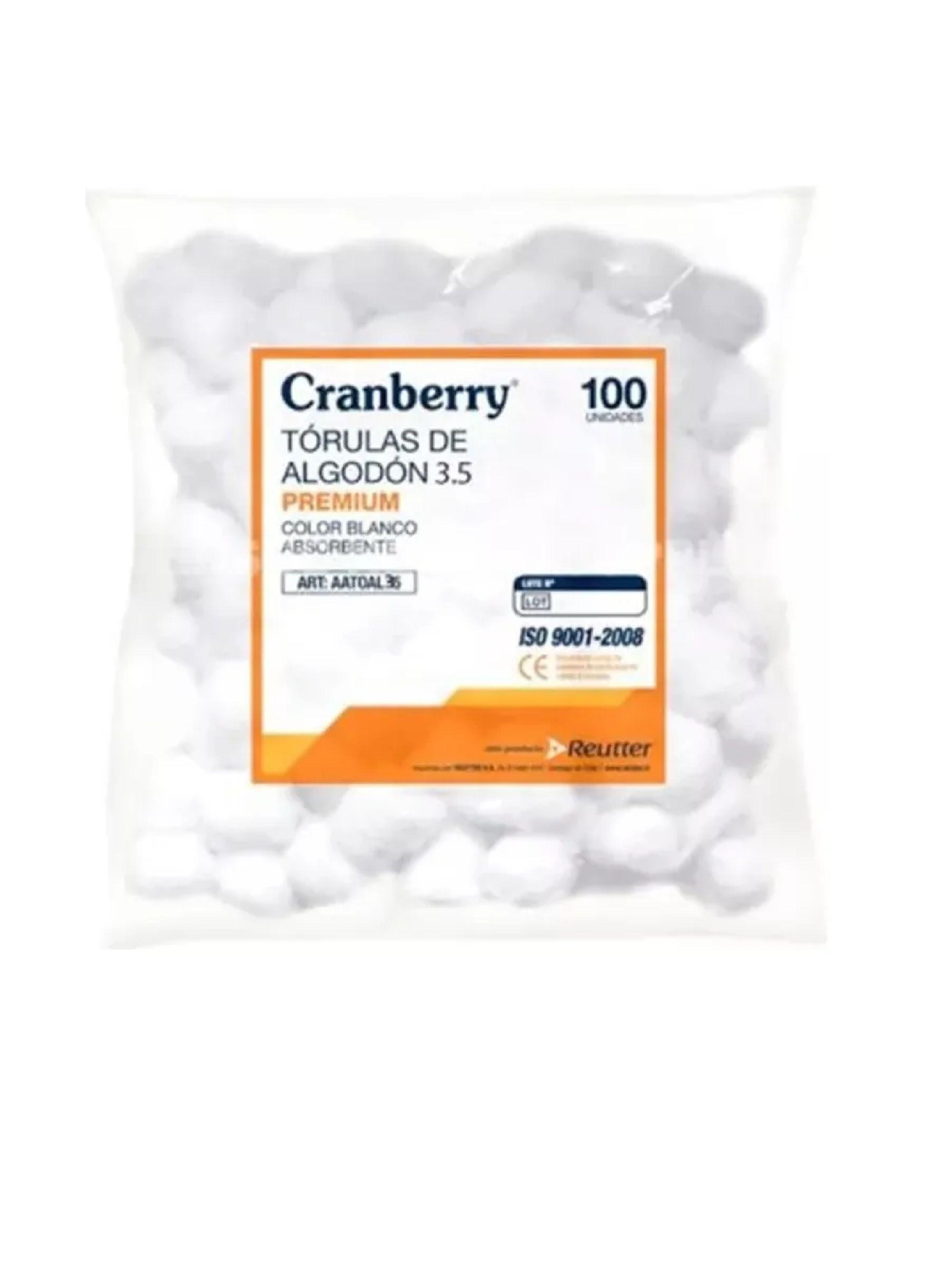 Torulas De Algodon 3,5 Gr Bolsa 100 Unidades Cranberry-2