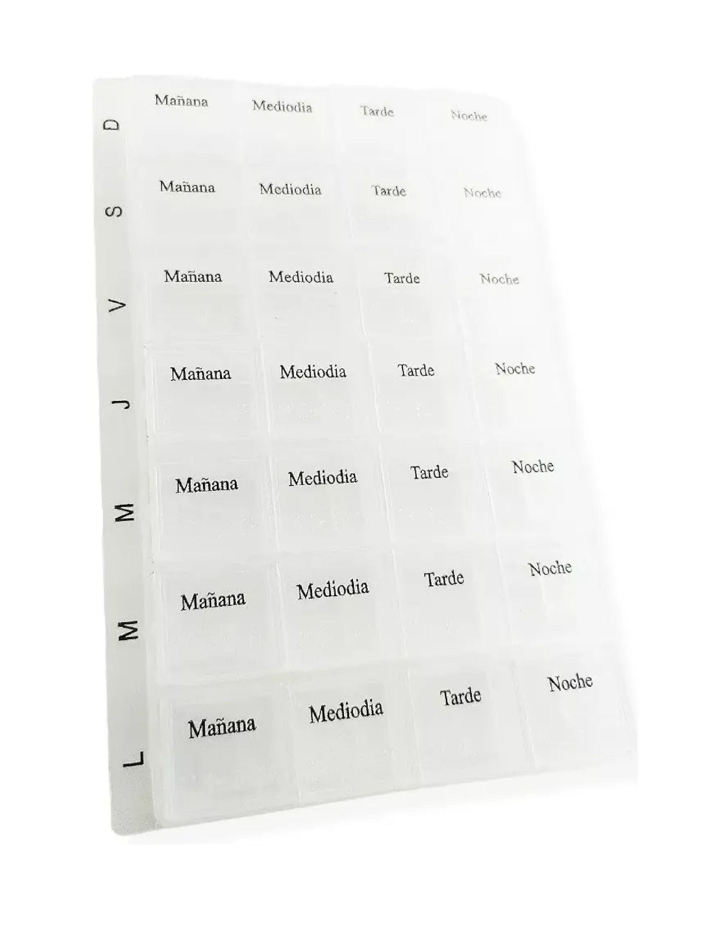 Pastillero Semanal 4 Tomas Diarias Organizador De Pastillas-3