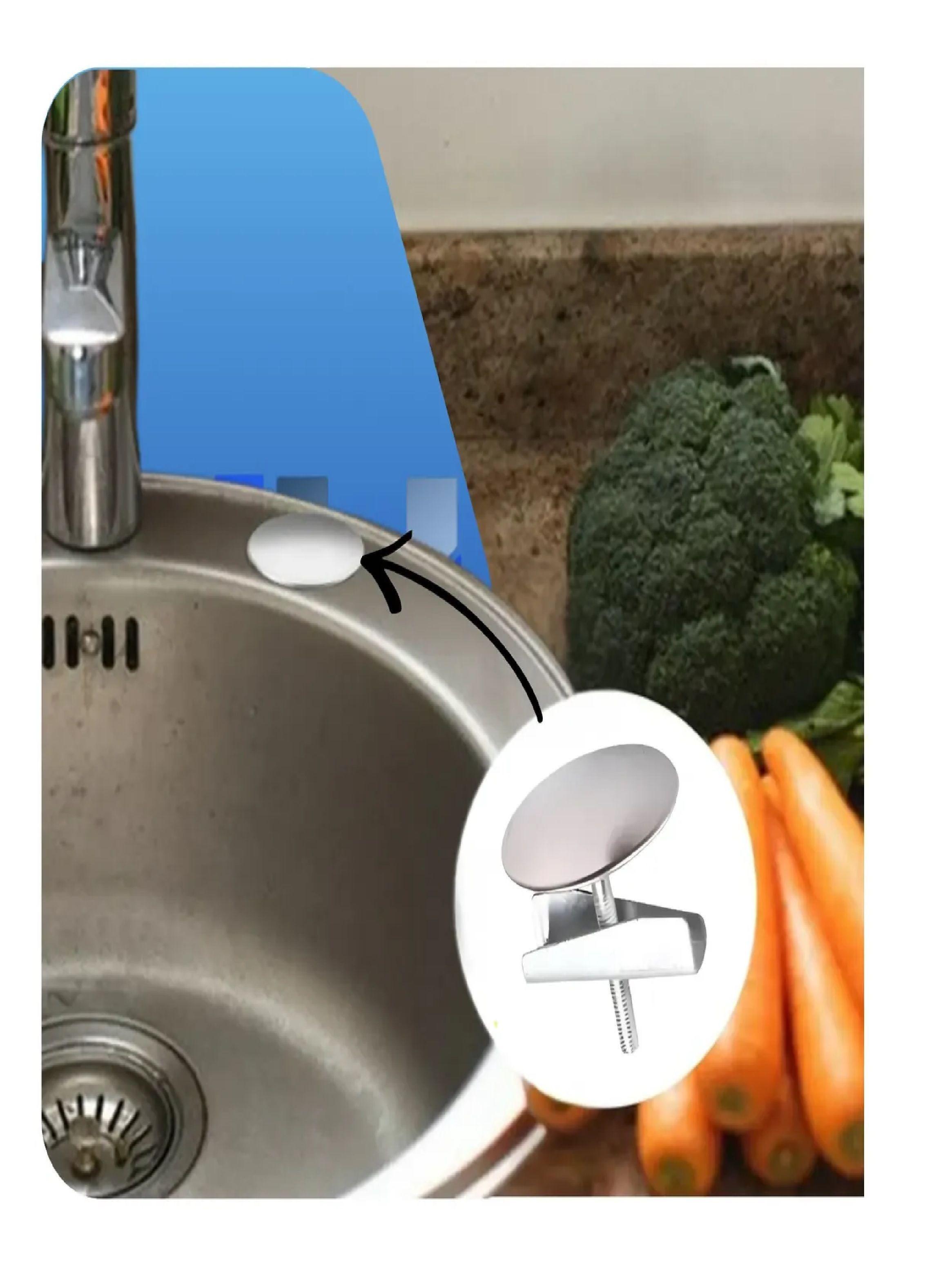 Piton Flange Ciego Sin Cadena Acero Inox Tapa Lavaplatos-7