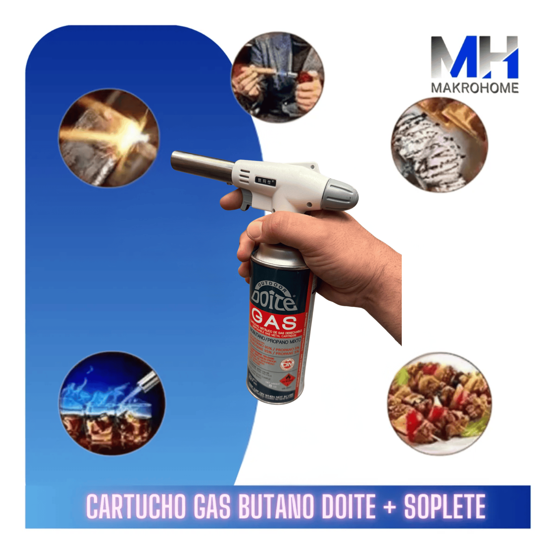 Soplete Cocina De Gas Butano + 4 Gas Doite Propano Butano-2