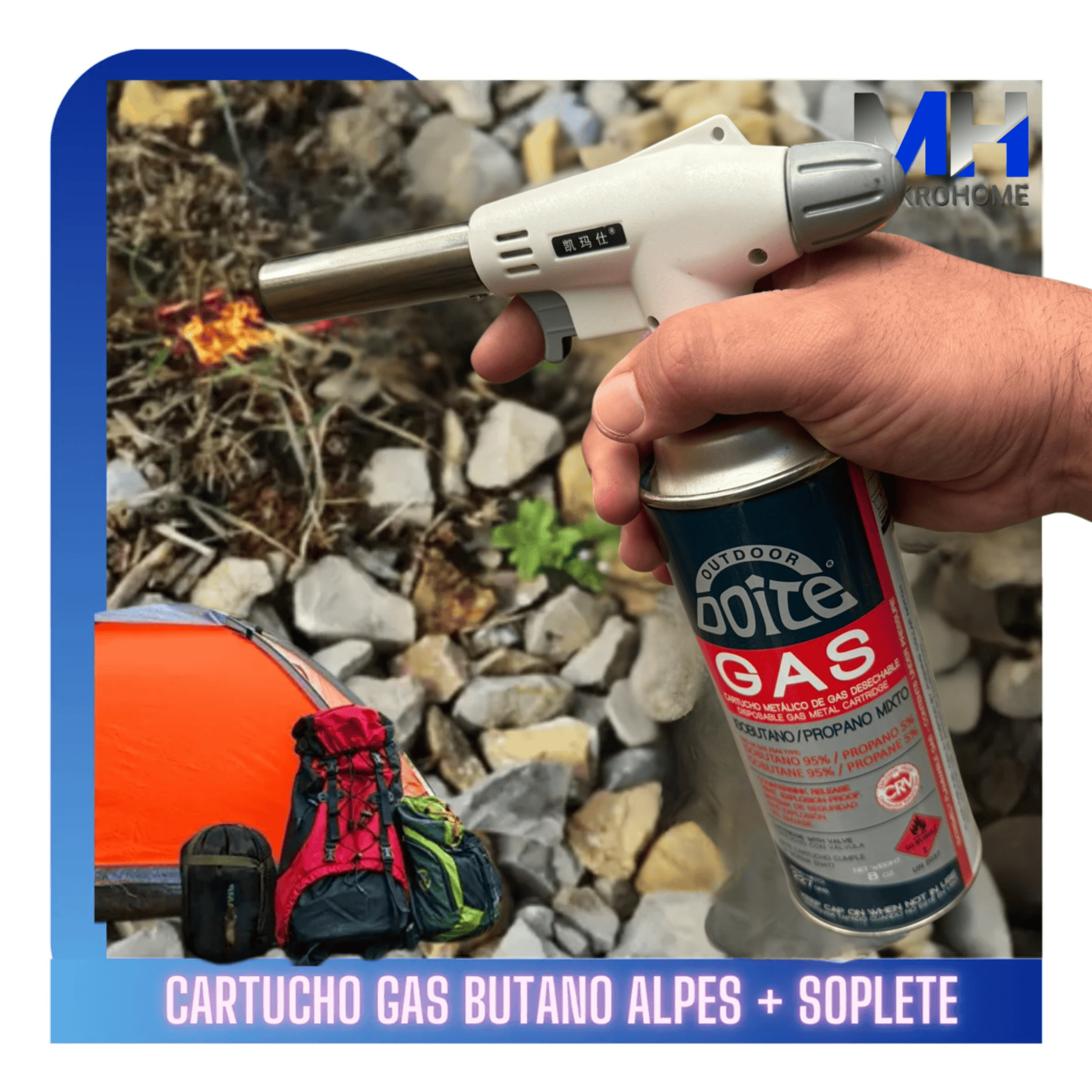 Soplete Cocina De Gas Butano + 4 Gas Doite Propano Butano-3