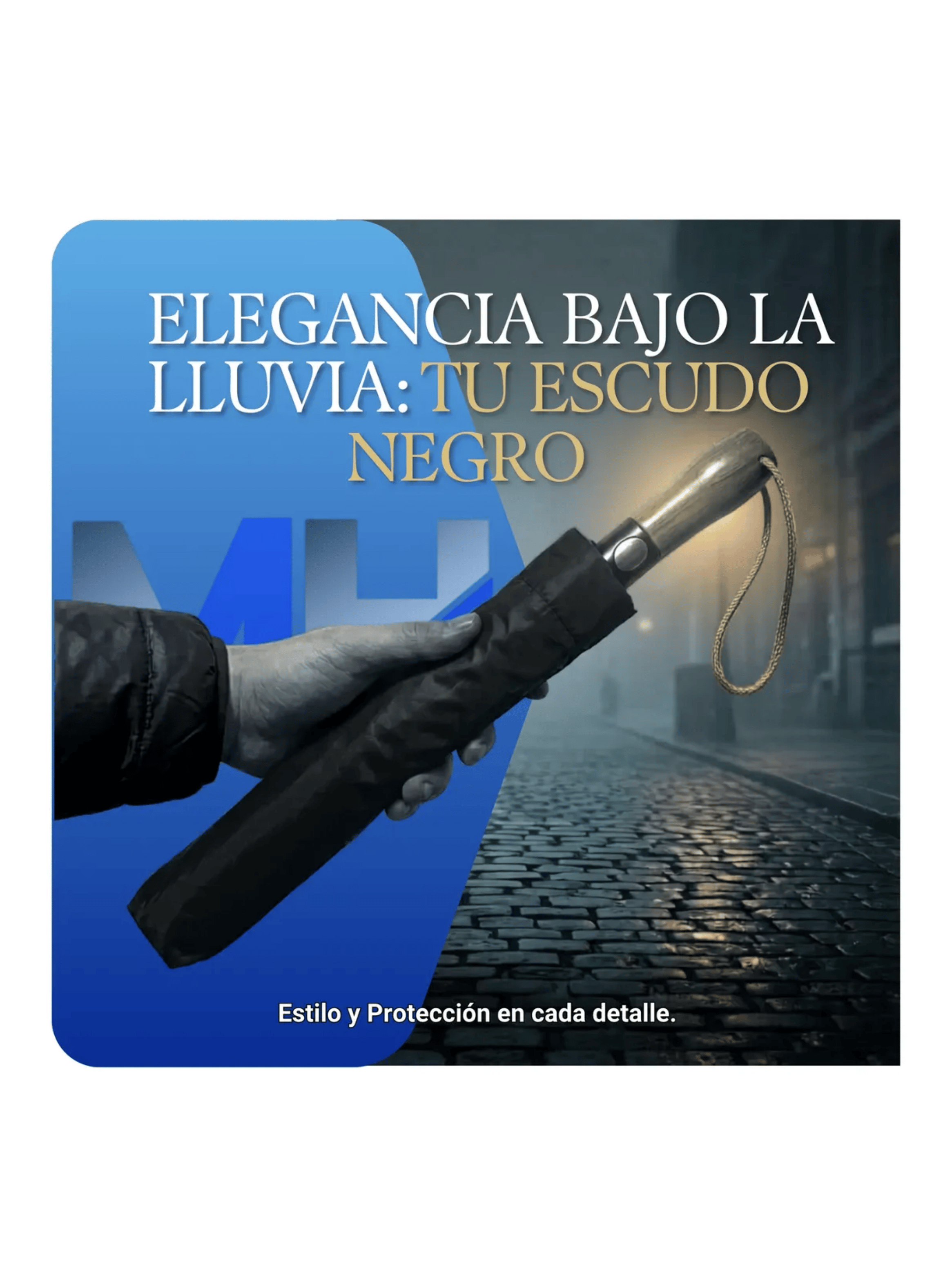 Paraguas Plegable Autom tico 120cm Reforzado Funda Premium Negro-4