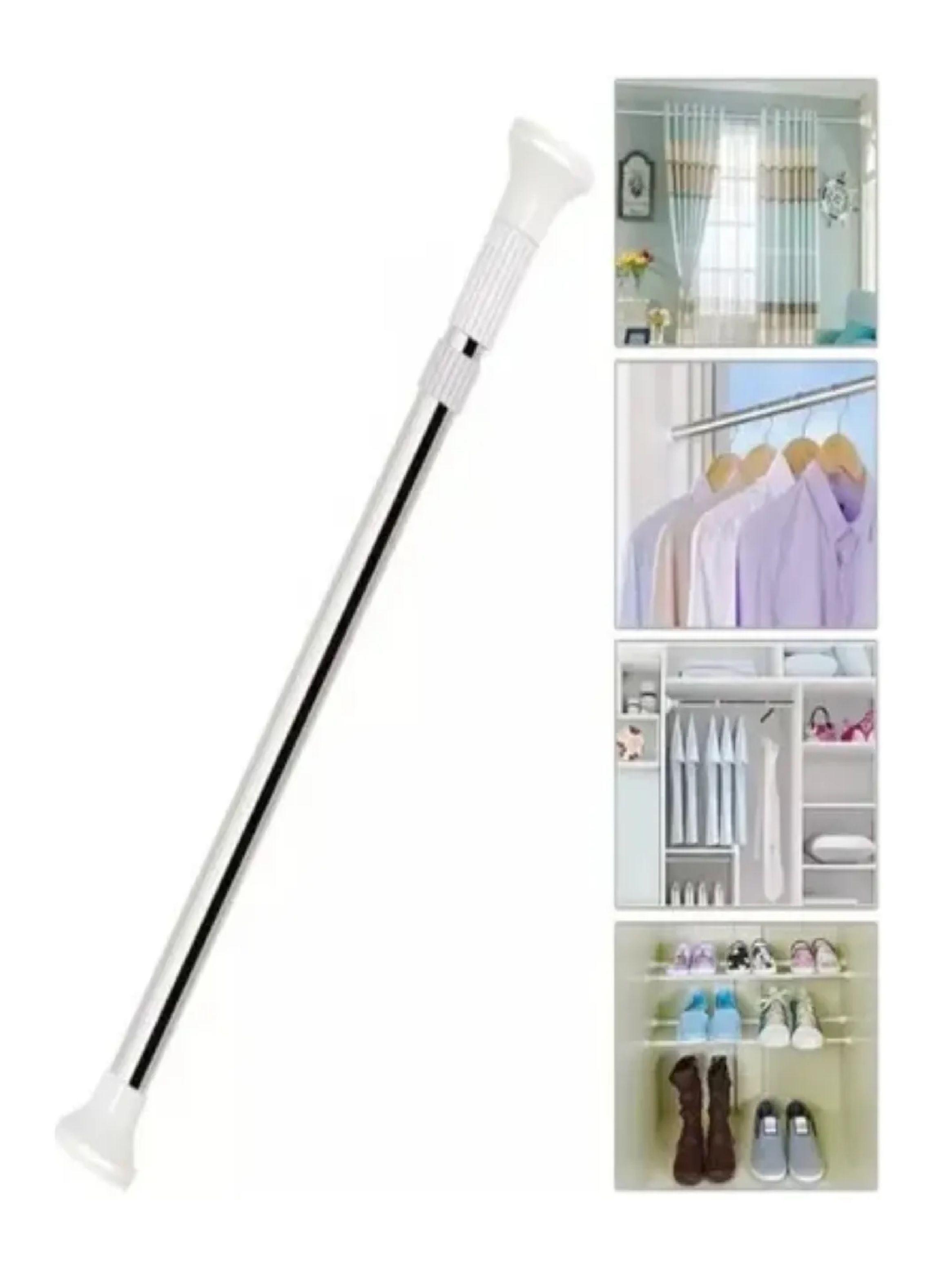 Barra Cortina Baño Ducha Extensible 110-200cm Acero Cromada-0
