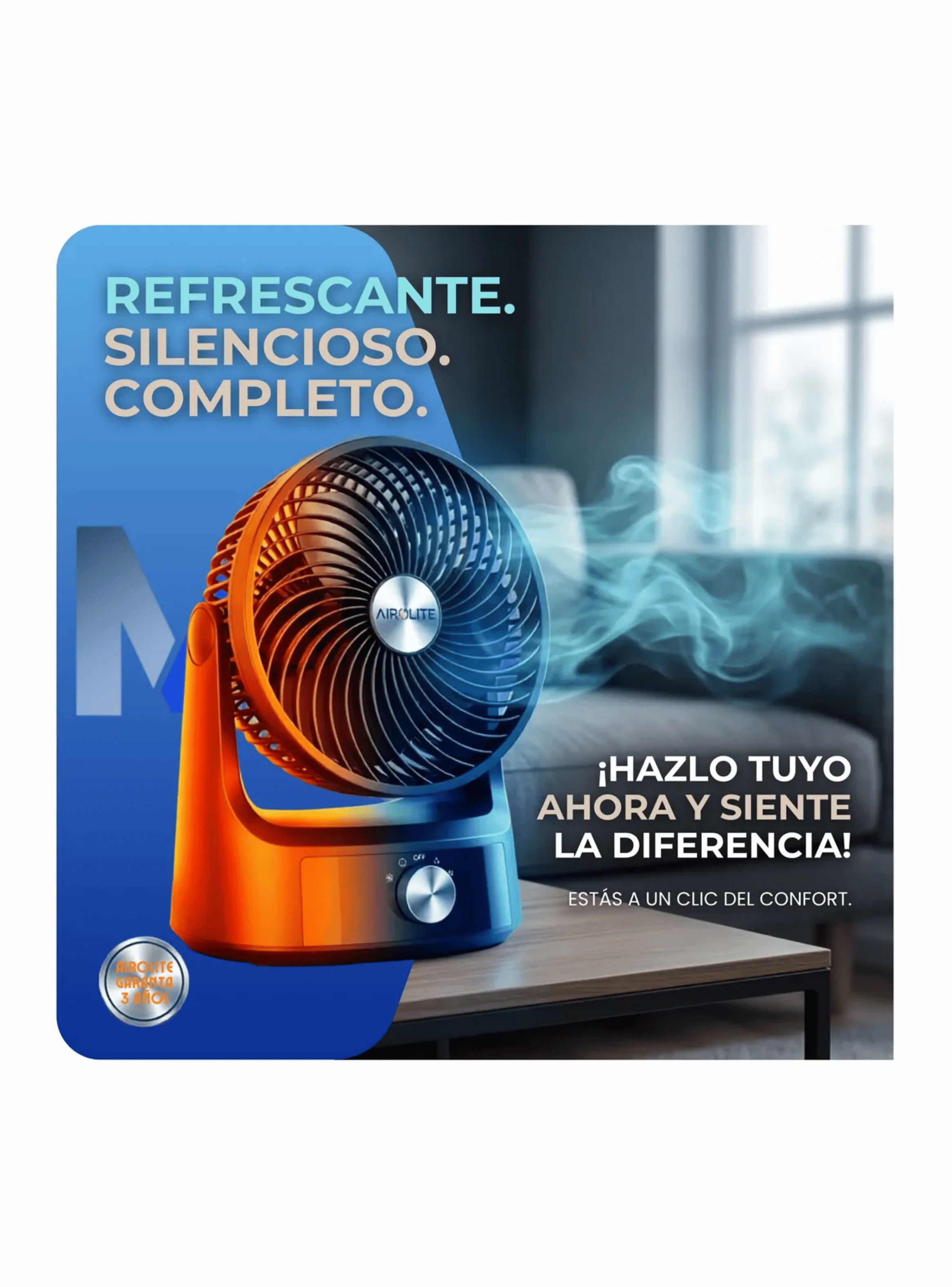 Ventilador Sobremesa 360 Turbo 8 Pulgadas Airolite Vst08 45w-4