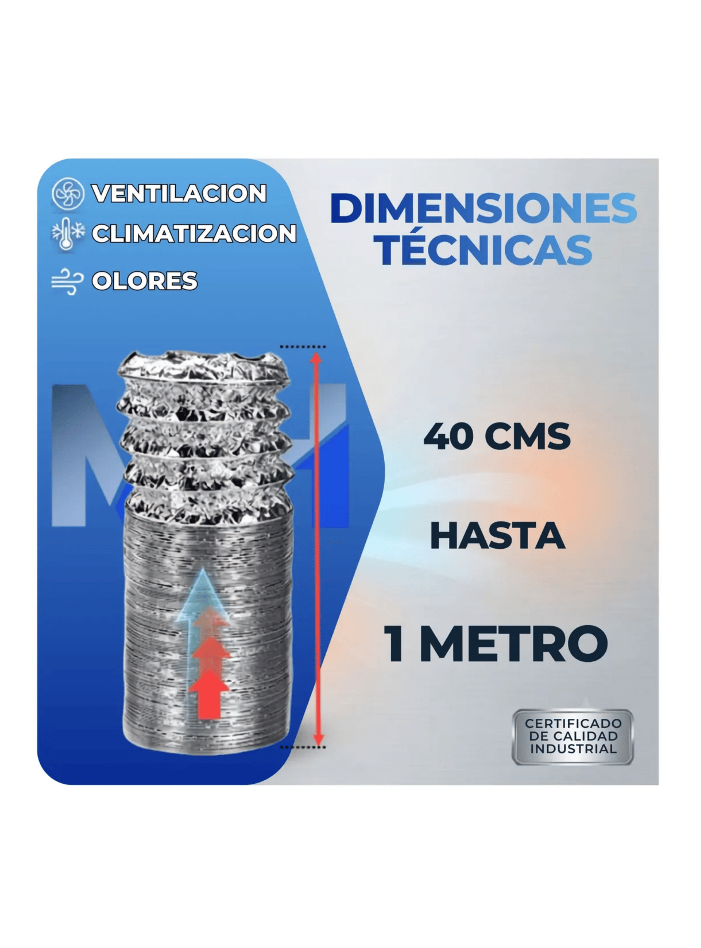 Kit Ducto Flexible Aluminio 4 PuLG 2 Abrazaderas Inoxcrome-4