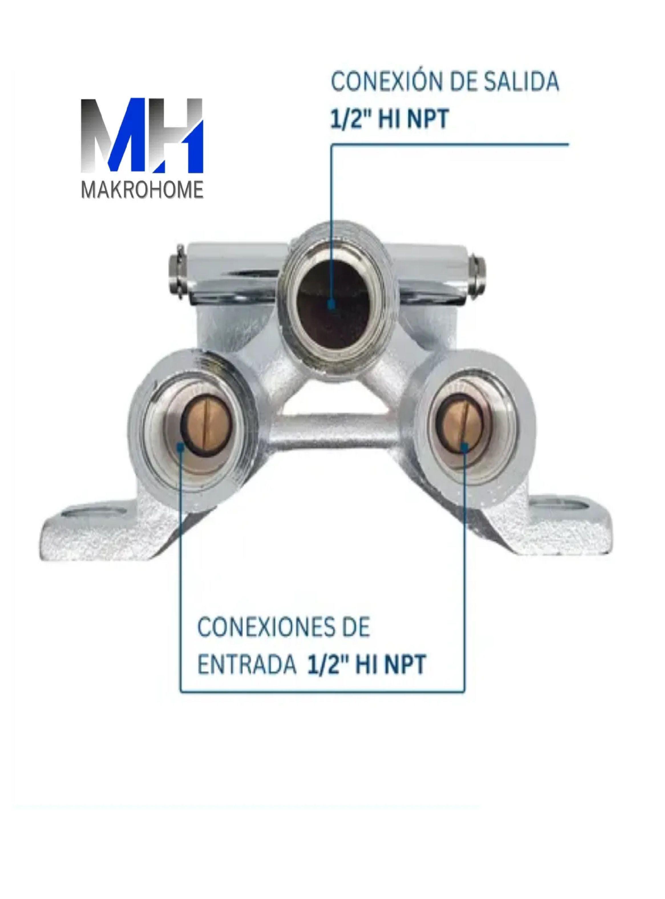 Llave Pedal Doble Fría Y Caliente Uso Industrial Bronce-2