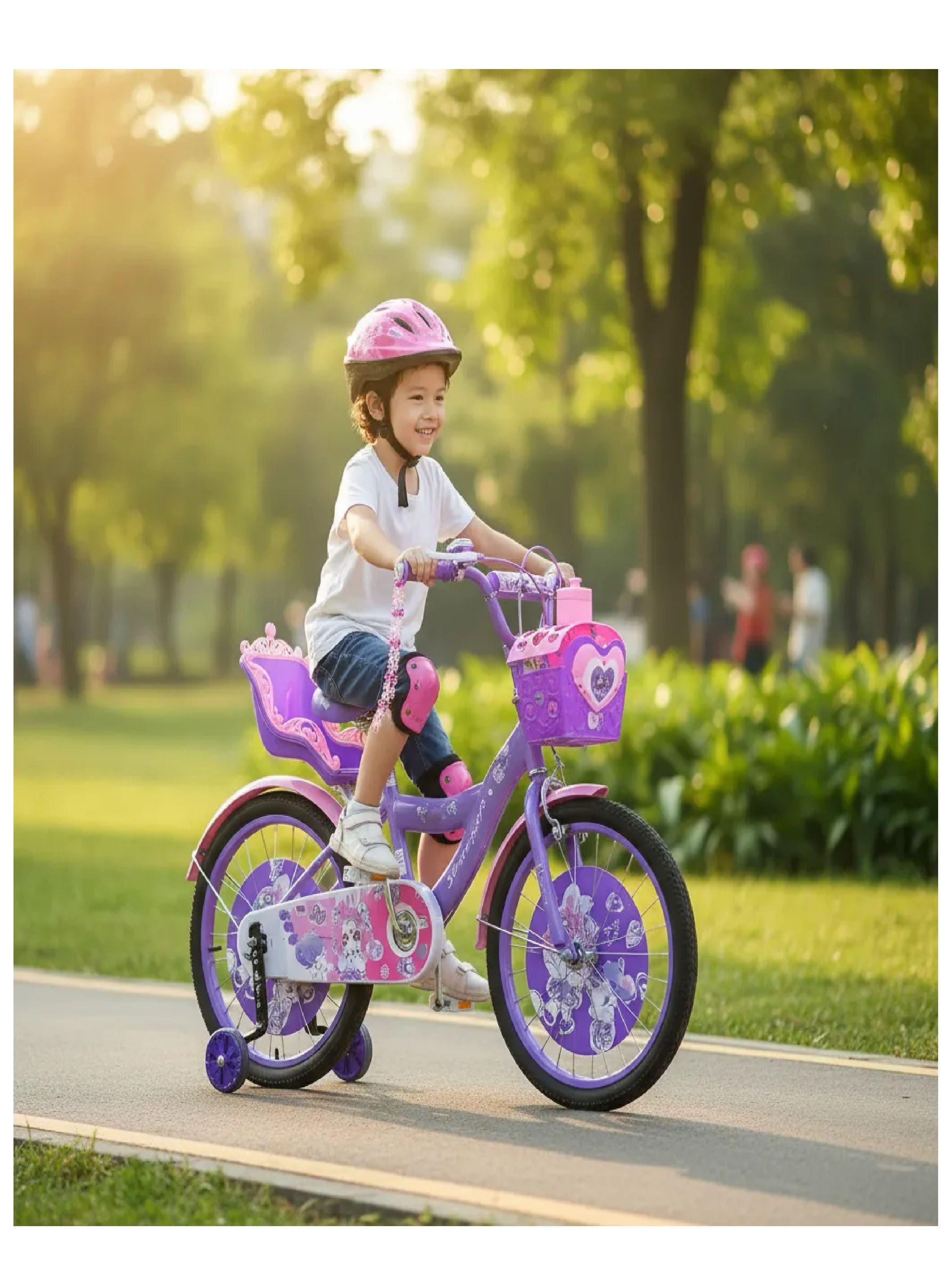 Bicicleta Infantil Con Ruedas De Aprendizaje Aro 20 Violeta-2