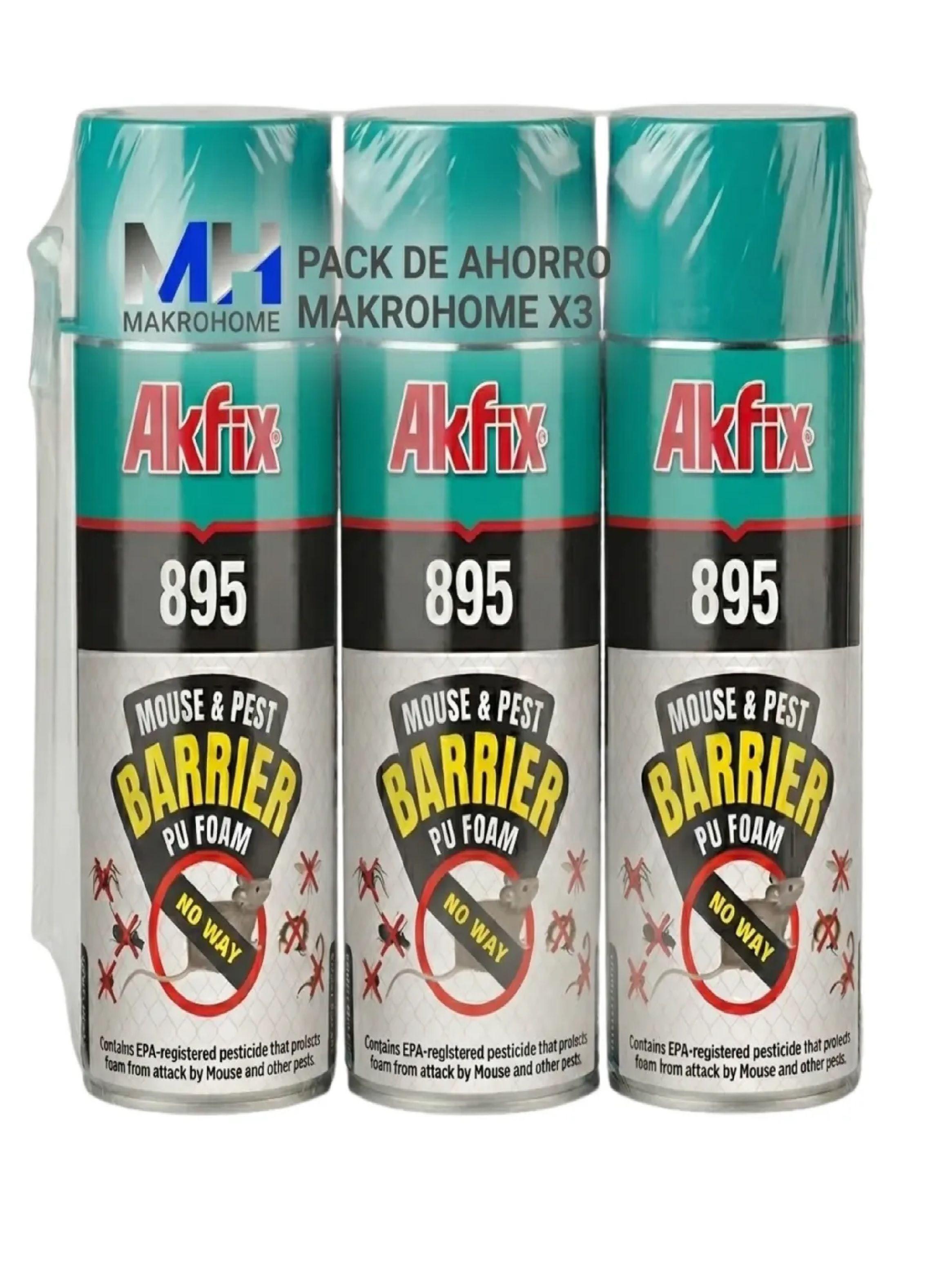 Set X3 Sellador Espuma Akfix 895 Anti Ratones E Insectos-0