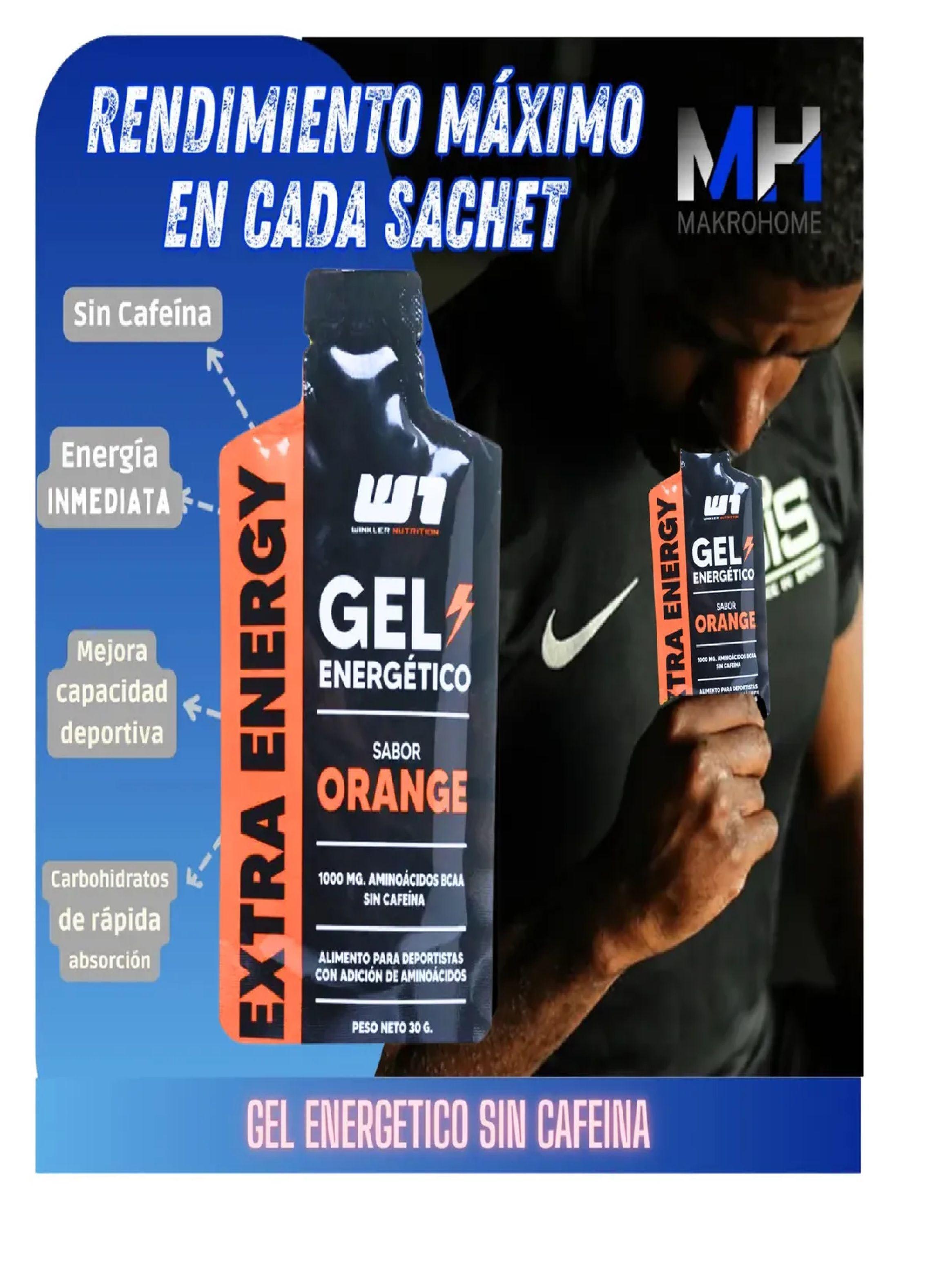 Gel Energético Winkler Sabor Naranja Energy - Pack De 6 Un Naranja-3