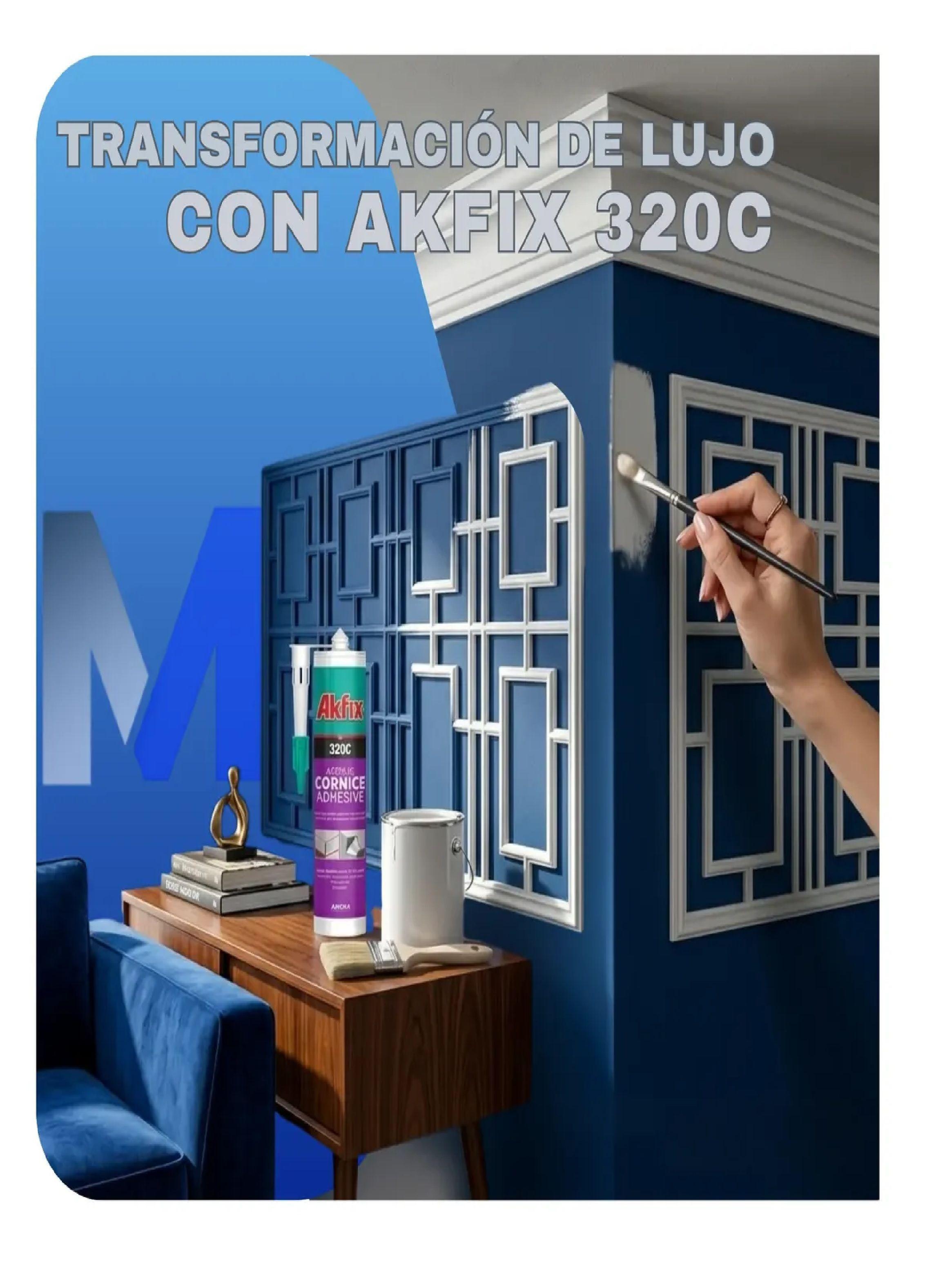 Pack 6 Adhesivo Para Cornisas Y Poliestireno Akfix 320c 310m-3