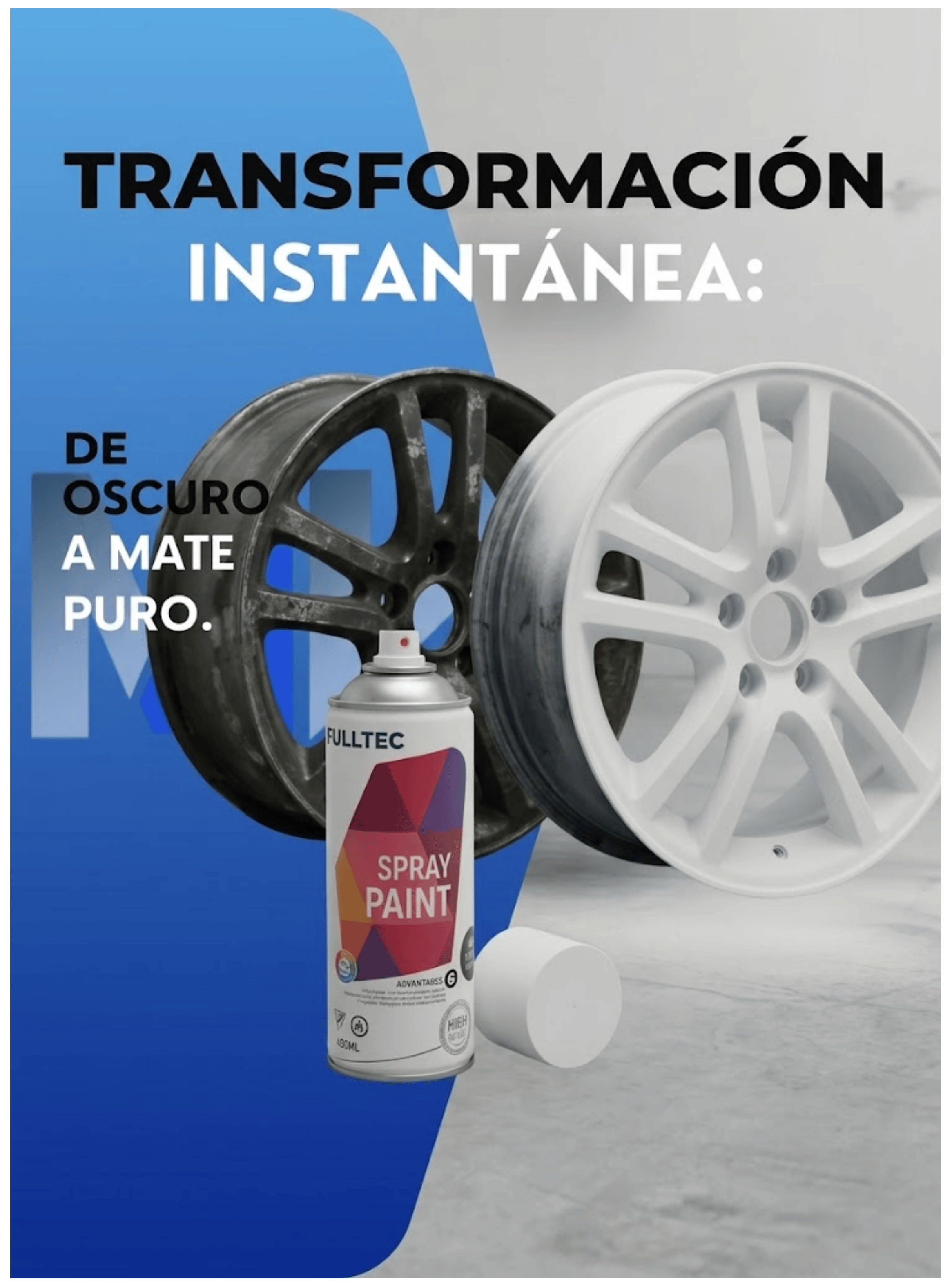 Pack X3 Spray Tela Madera Metal Plastico Vehicular Blanco Mate-3