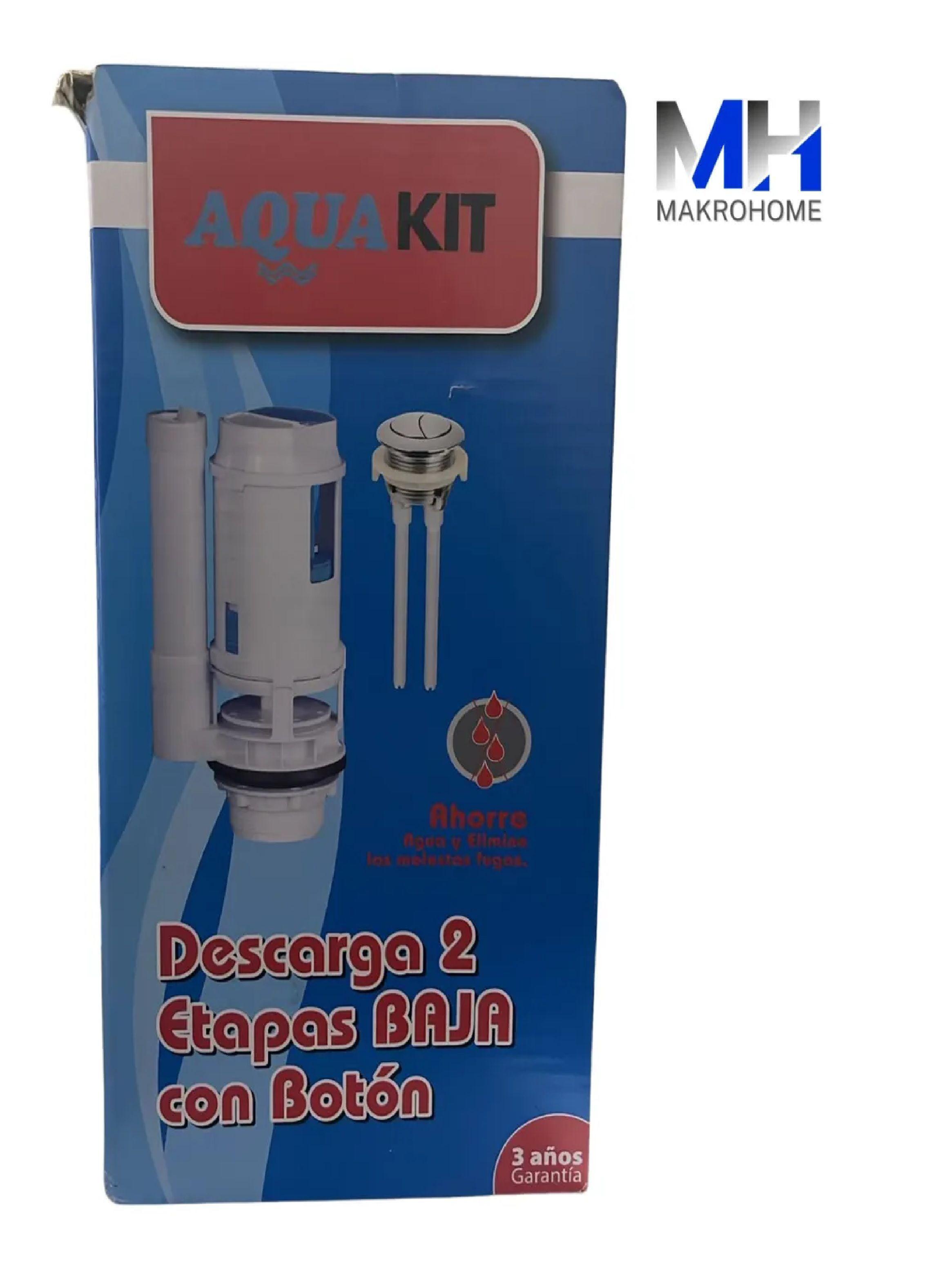 Valvula Descarga Estanque Wc Aquakit 18cm Dual Flush + Boton-5