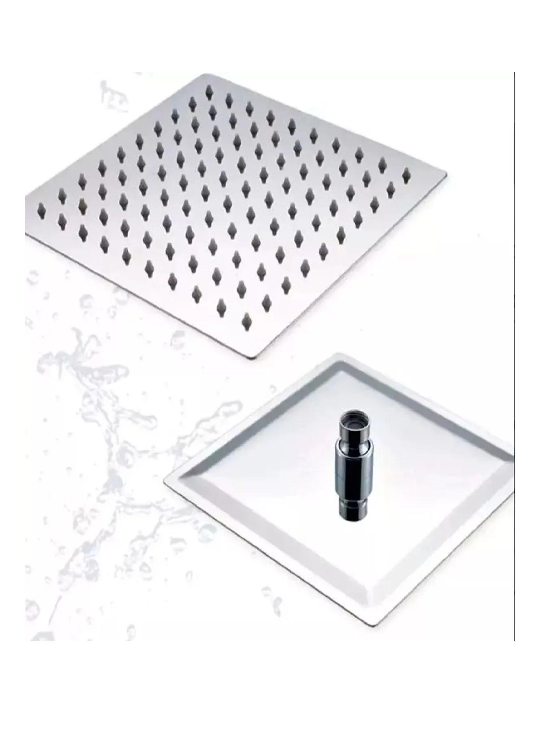 Brazo De Ducha 30cm + Plato De Ducha 25cm Acero Inox Taumm-4