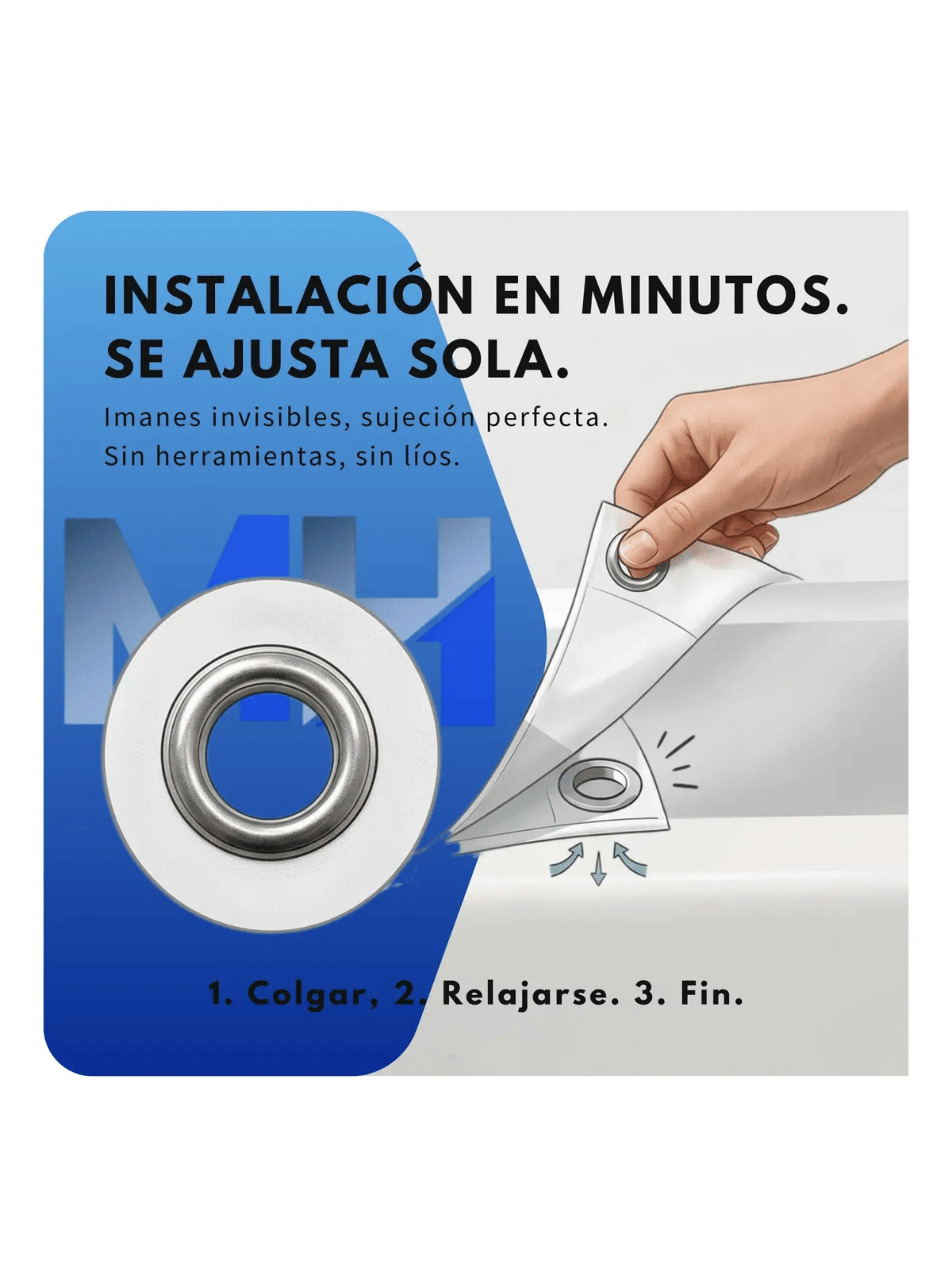 Forro Para Cortina De Ba o Transparente Antihongo Con Imanes-4