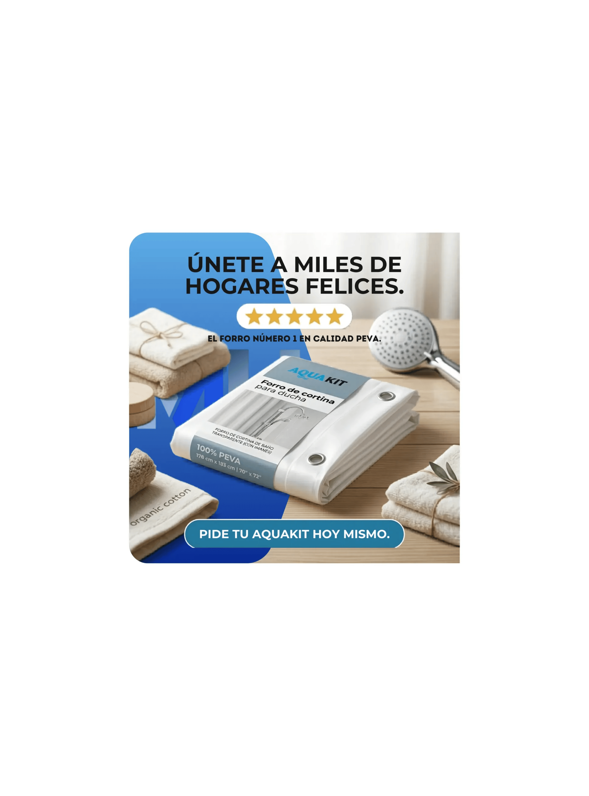 Forro Para Cortina De Ba o Transparente Antihongo Con Imanes-5