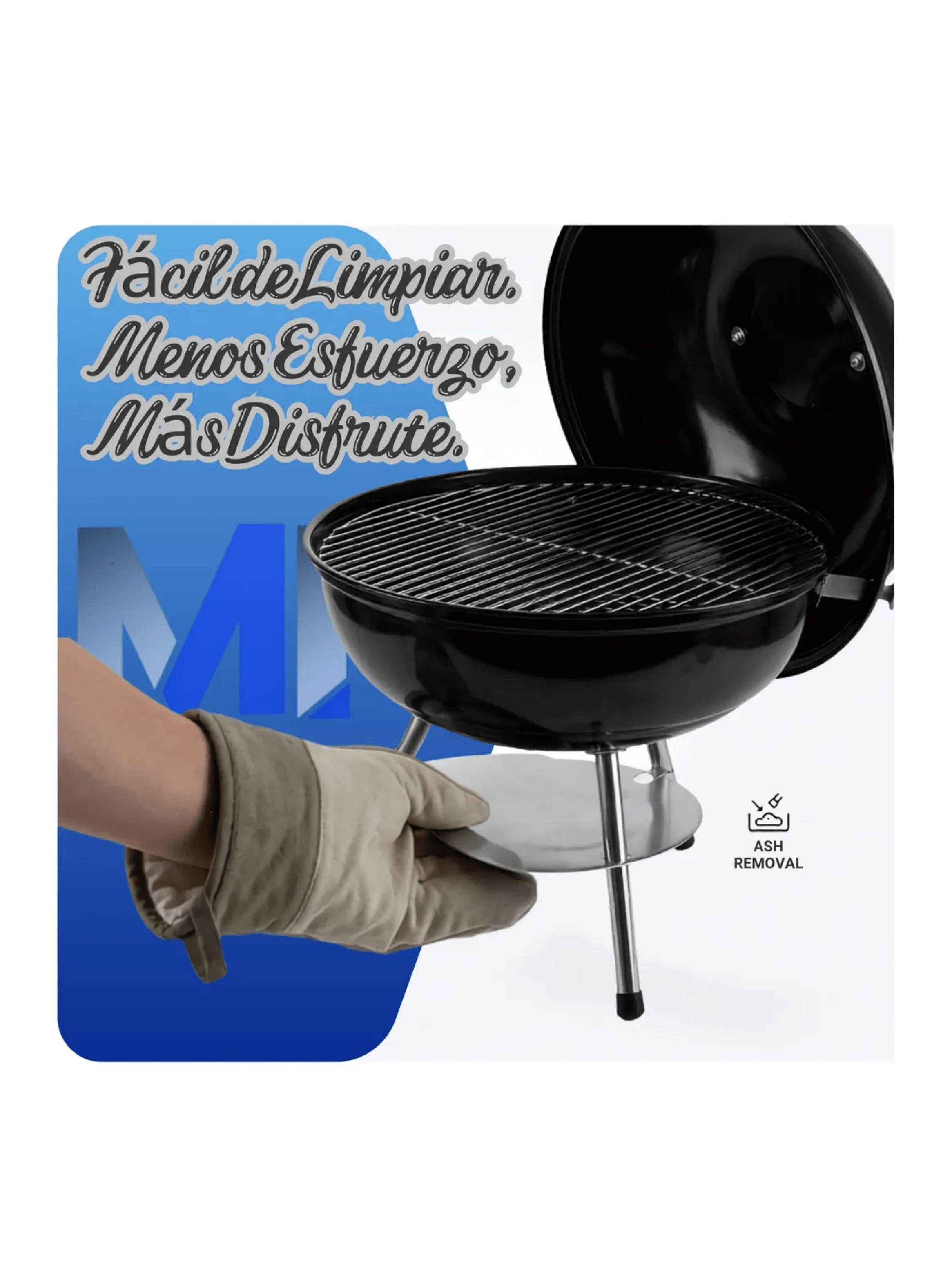 Parrilla A Carbon Portatil Redonda 35cm Hierro Beef Maker-2