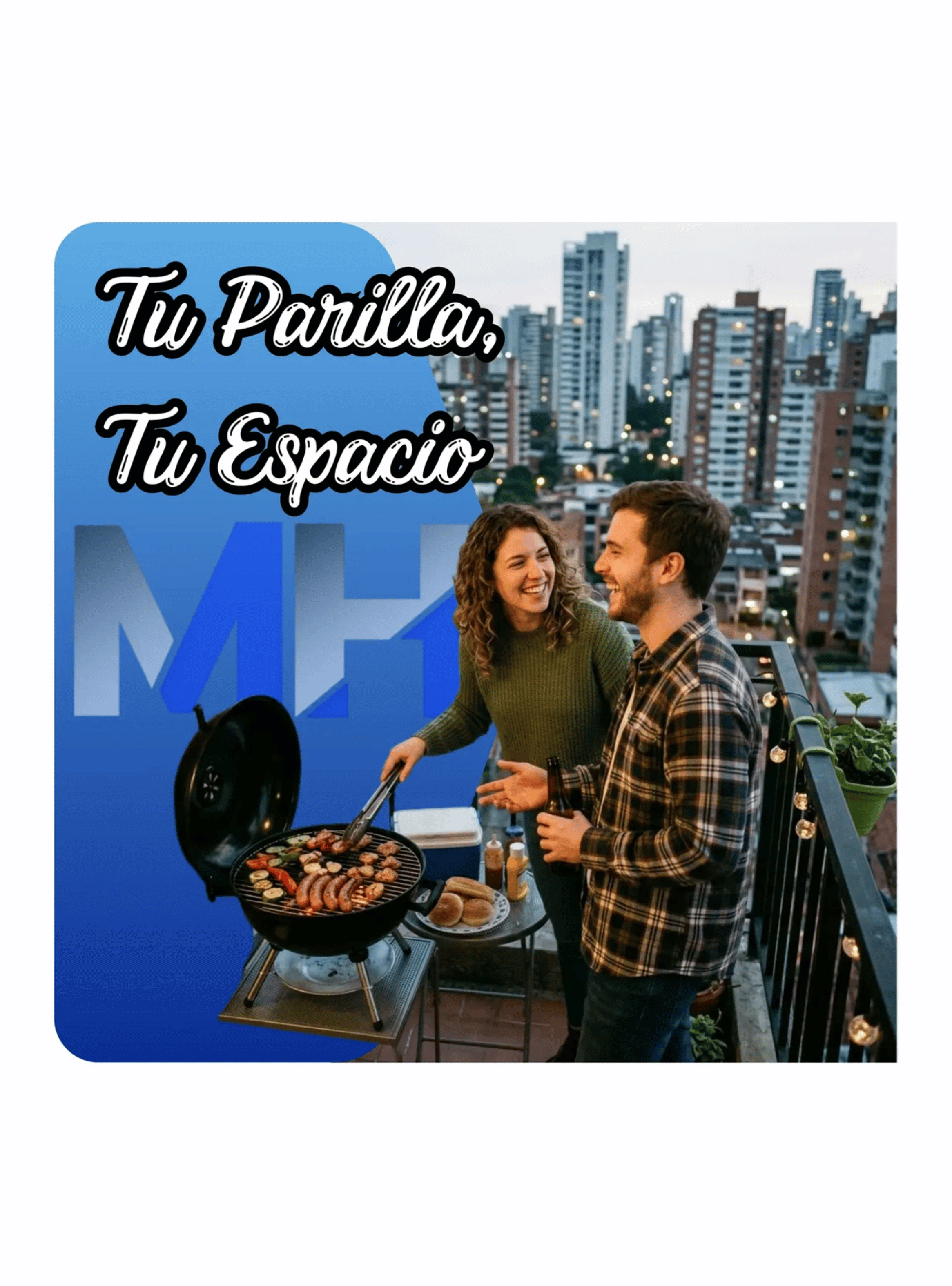 Parrilla A Carbon Portatil Redonda 35cm Hierro Beef Maker-4