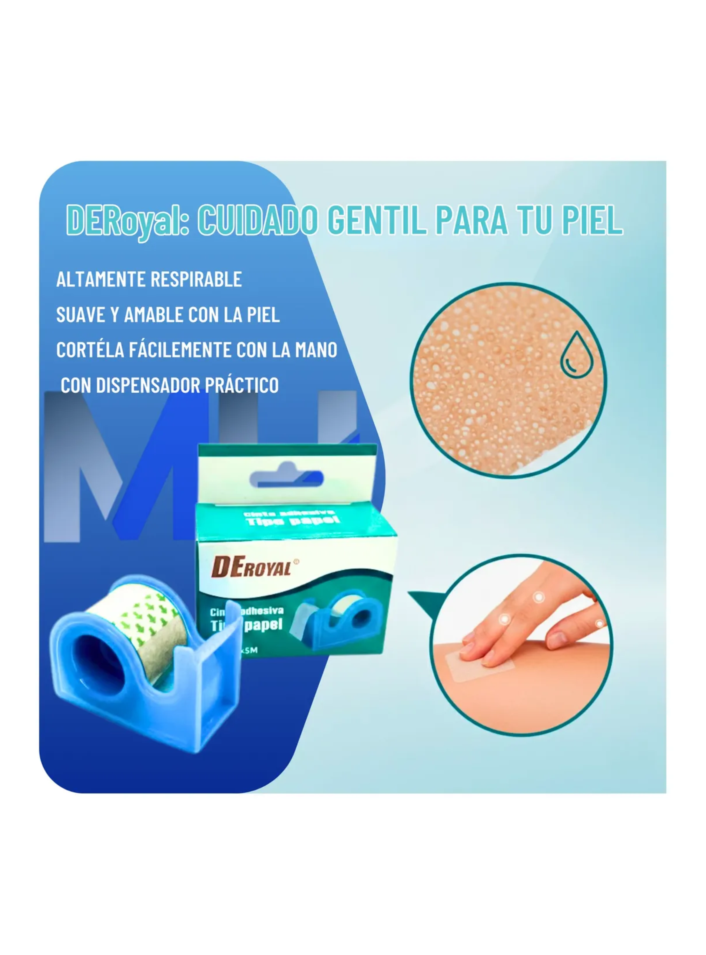 Tela Adhesiva Papel Micropore 1 25cmx5m Esparadrapo Venda-3