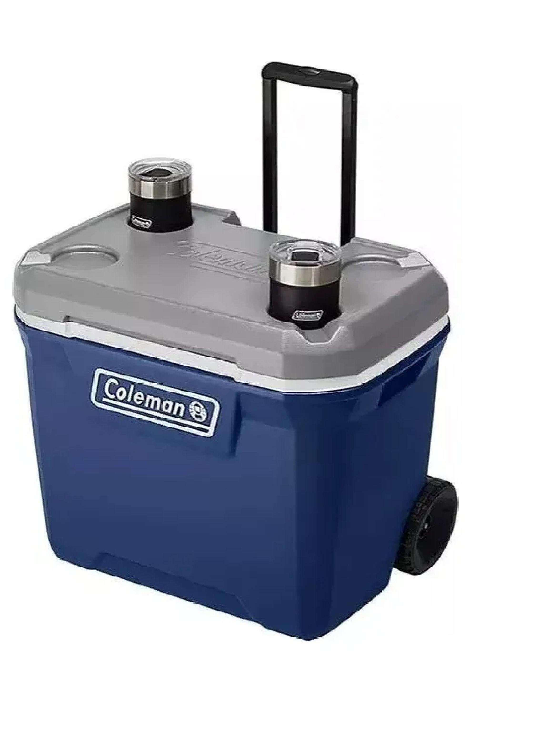 Cooler Hielera Con Ruedas Coleman 61 Litros 65 Qt Color Azul-3