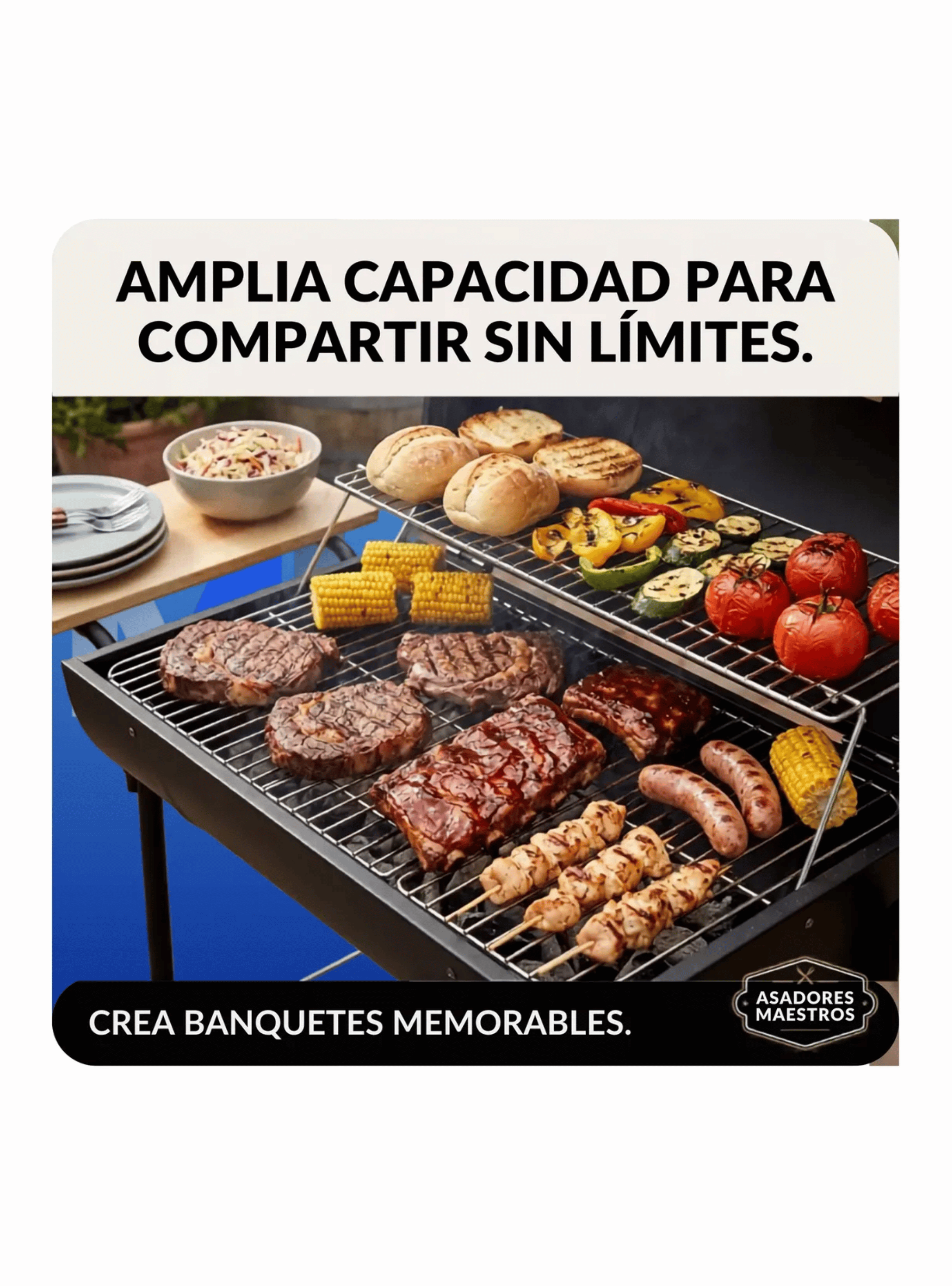 Parrilla A Carbon Medio Tambor Con Tapa One Up 104cm Negro-6