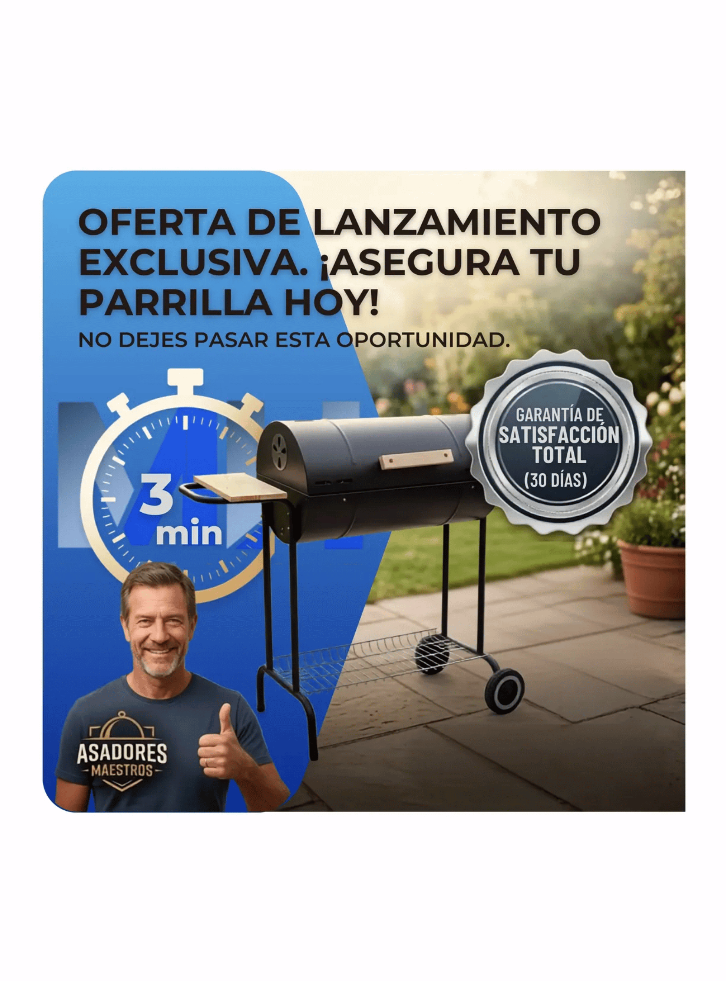 Parrilla A Carbon Medio Tambor Con Tapa One Up 104cm Negro-7