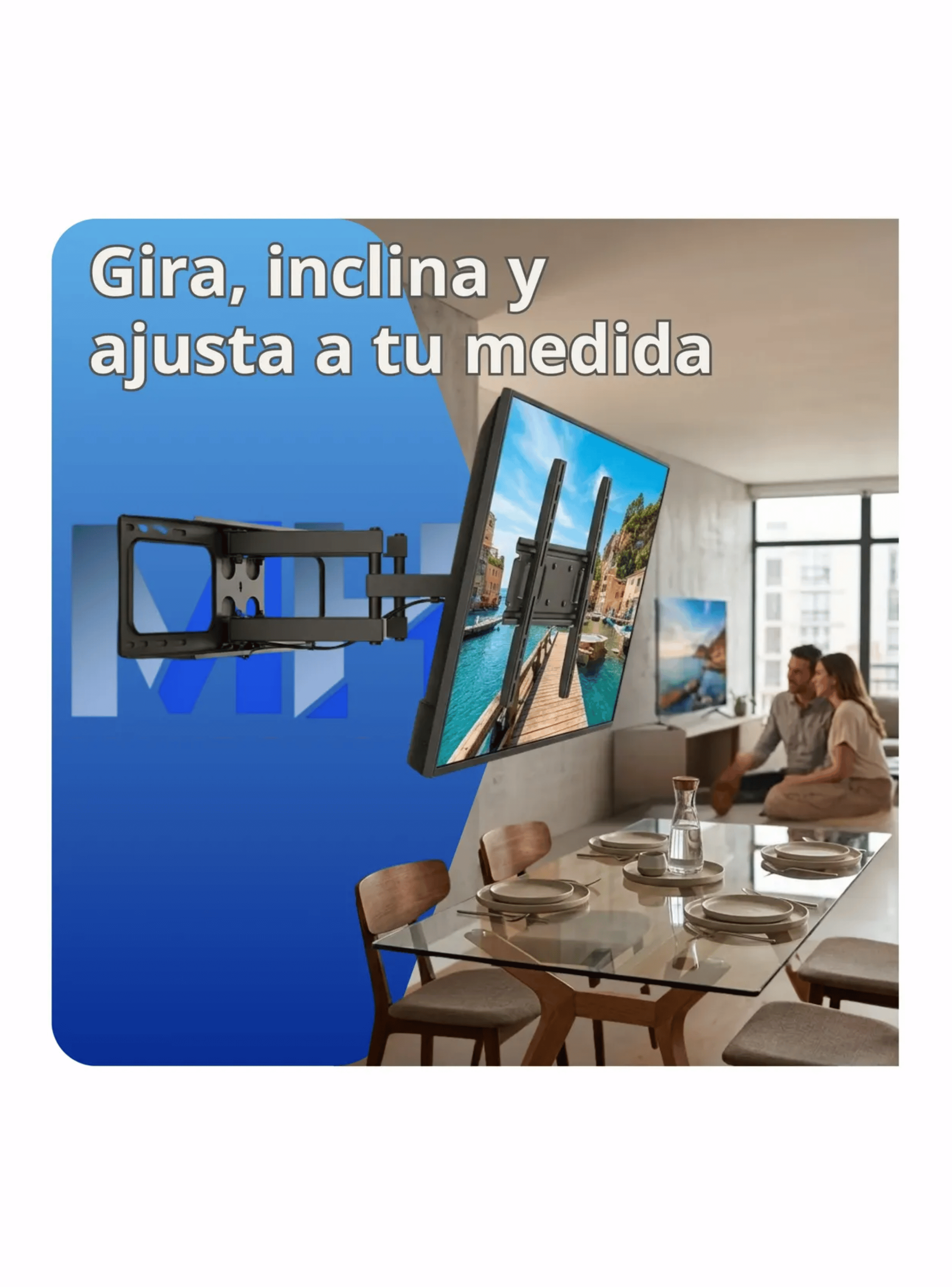 Soporte Tv 32 A 80 Pulgadas Nex Soparm80 Articulado 50kg-2