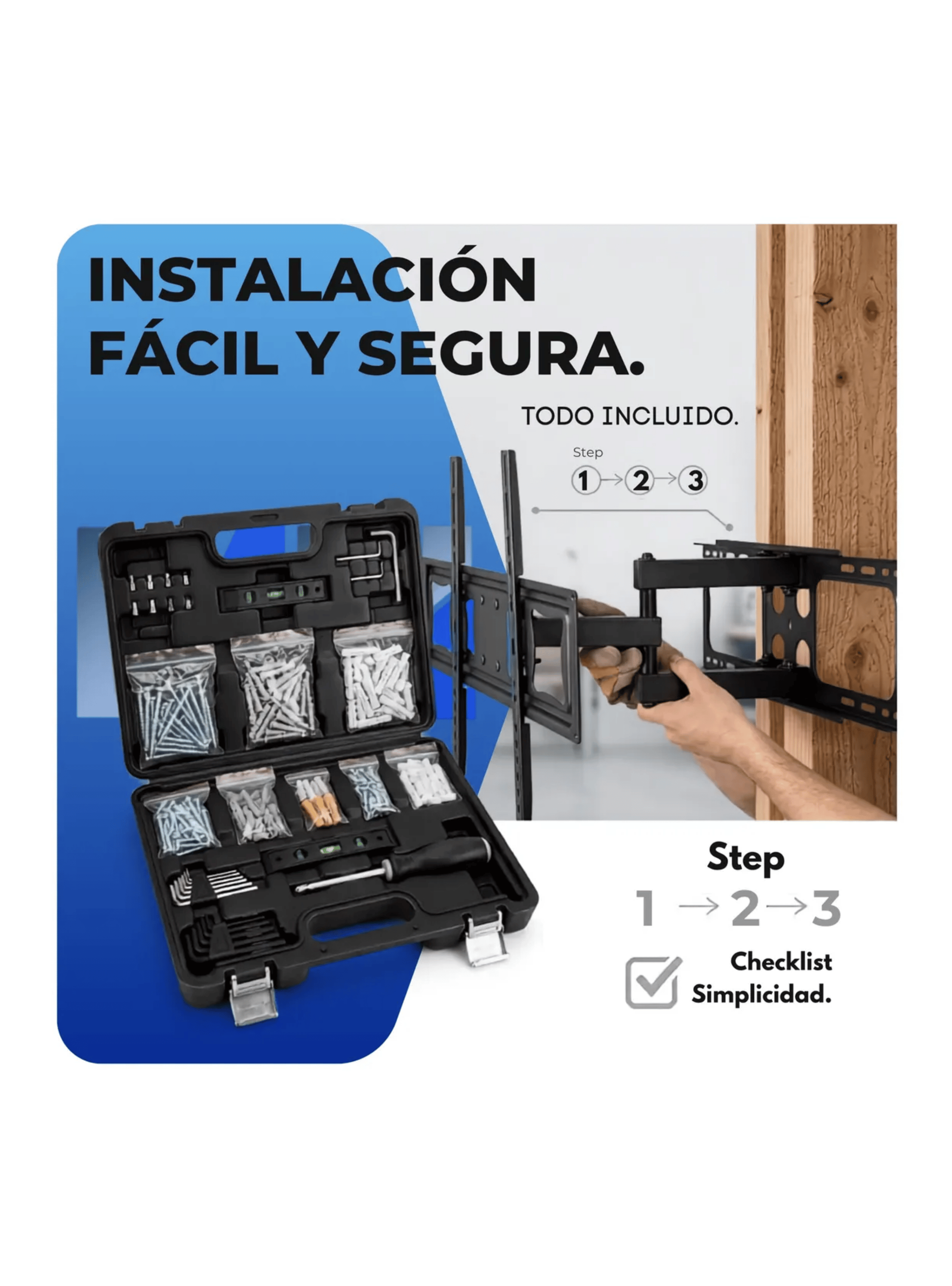 Soporte Tv 32 A 80 Pulgadas Nex Soparm80 Articulado 50kg-3