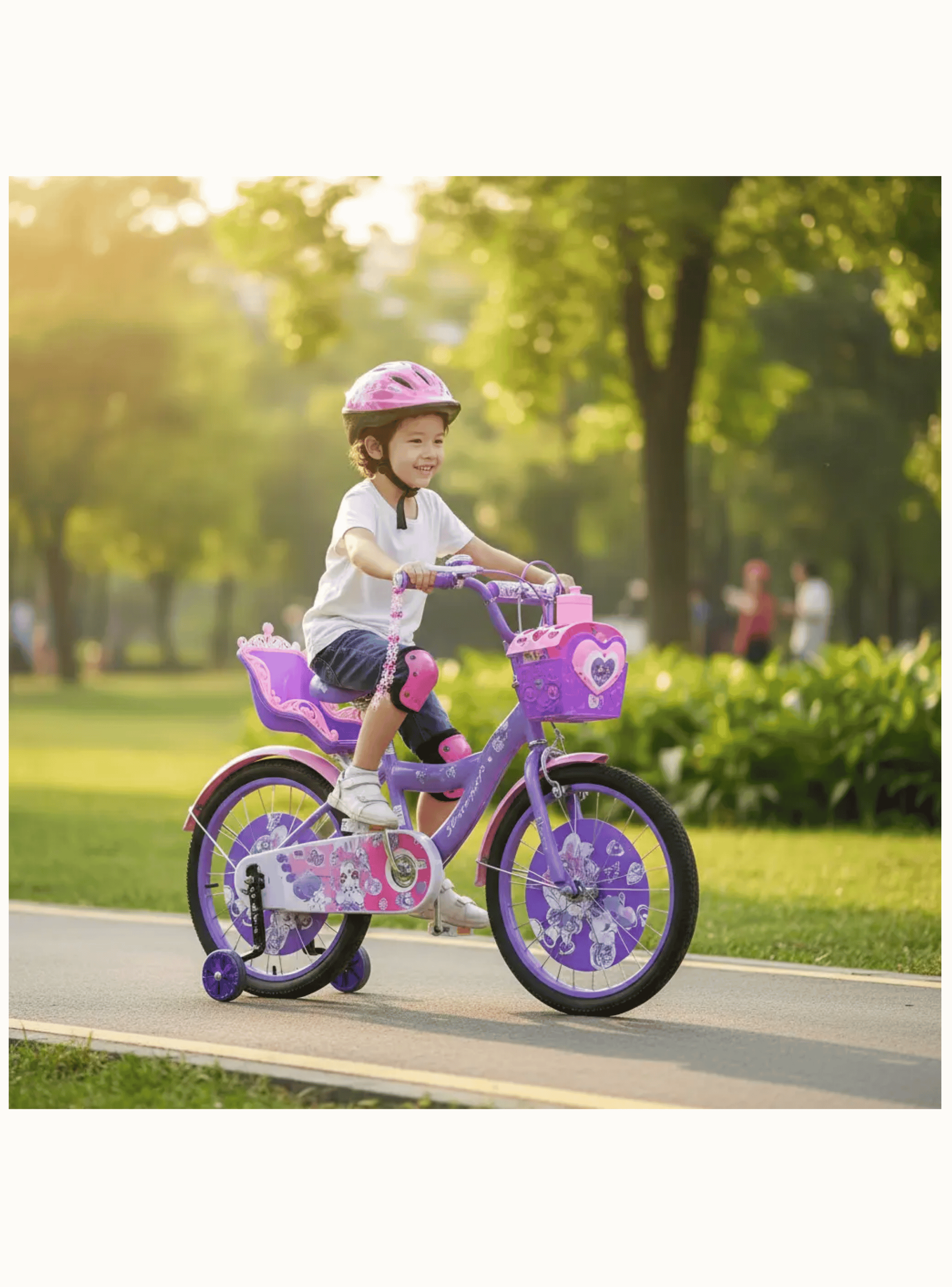 Bicicleta Aro 16 Infantil Con Ruedas De Aprendizaje Violeta-2