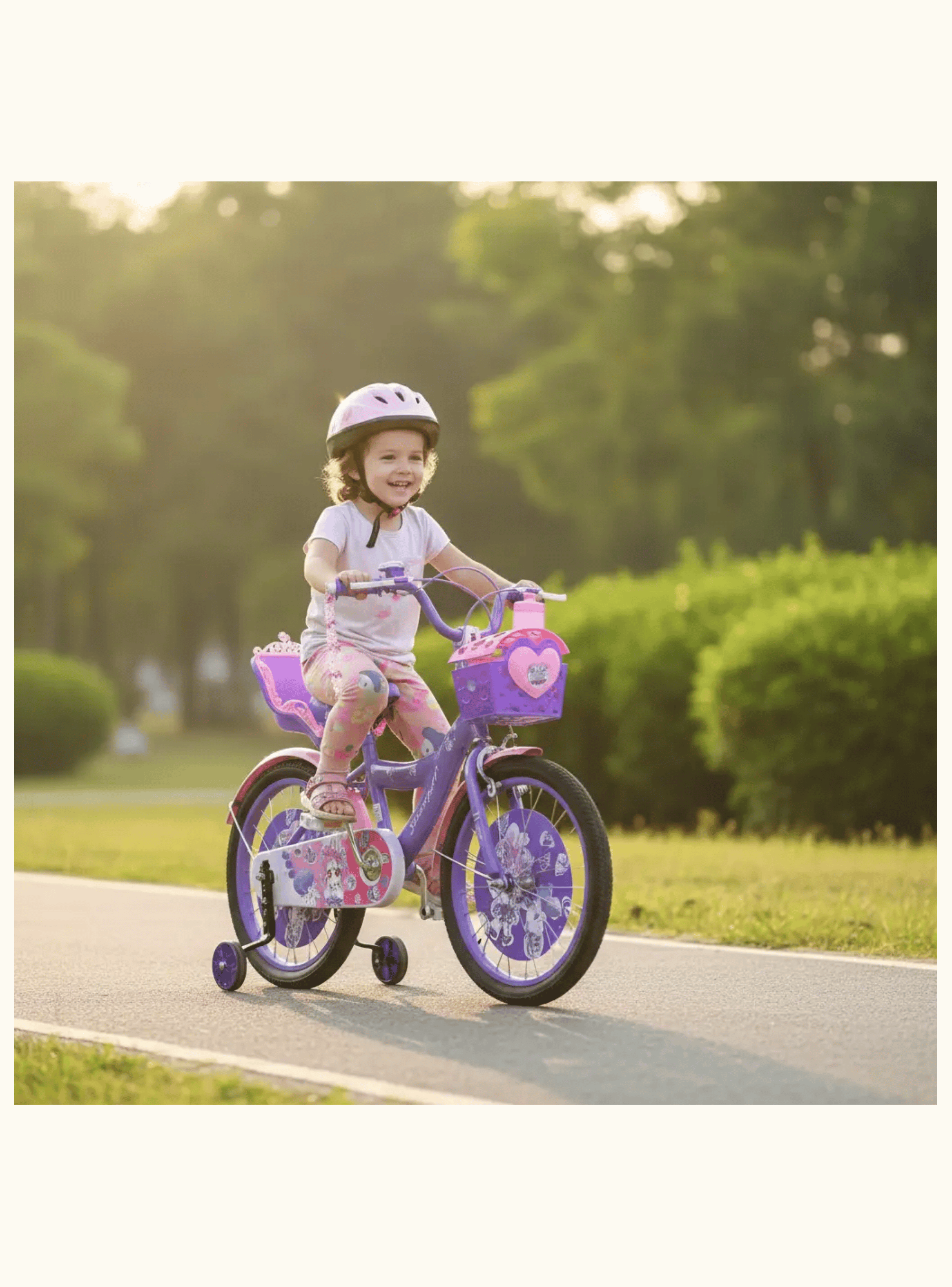 Bicicleta Aro 16 Infantil Con Ruedas De Aprendizaje Violeta-4