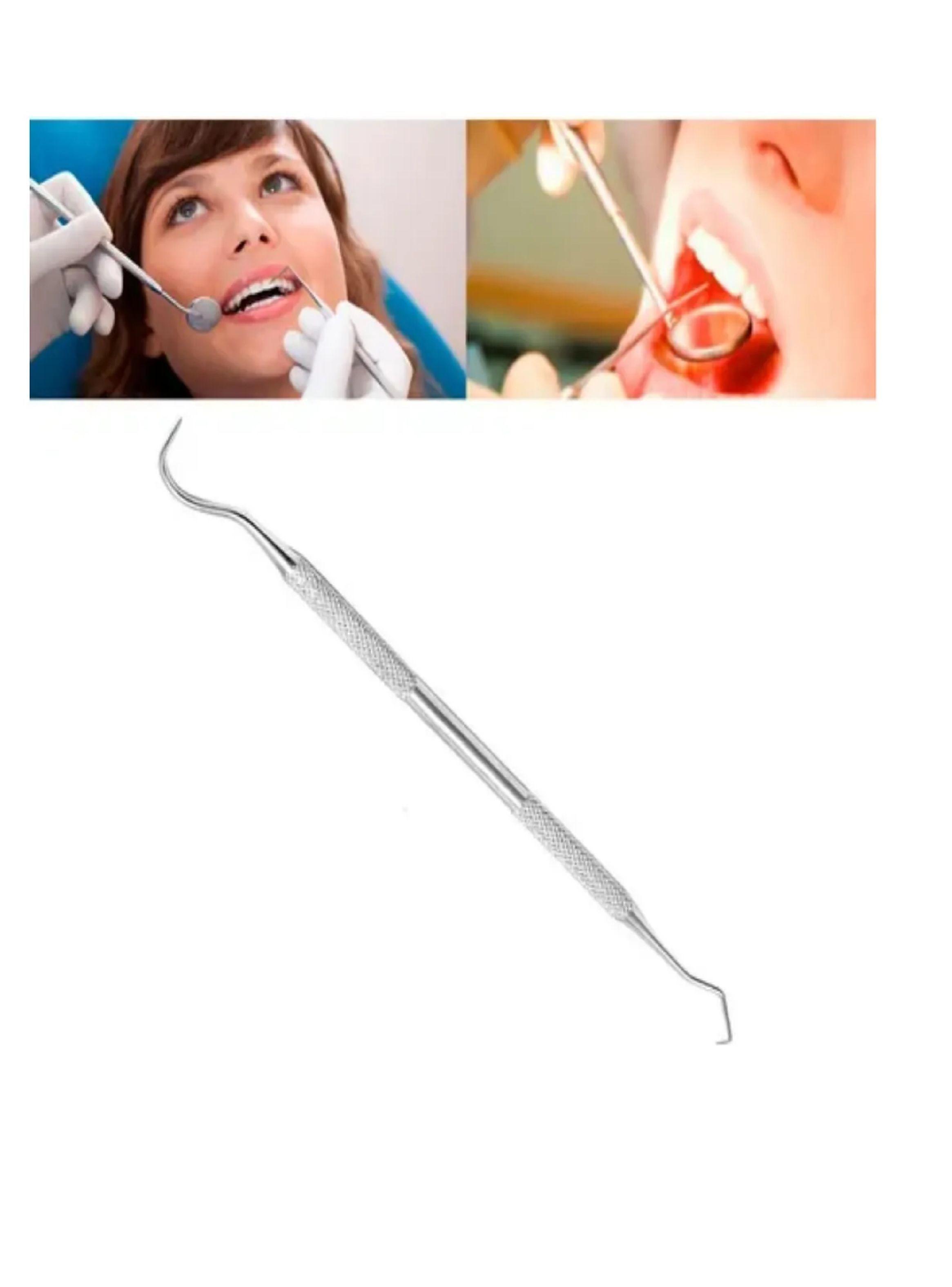 Sonda Explorador Curva Y Cureta Instrumental Dental-2