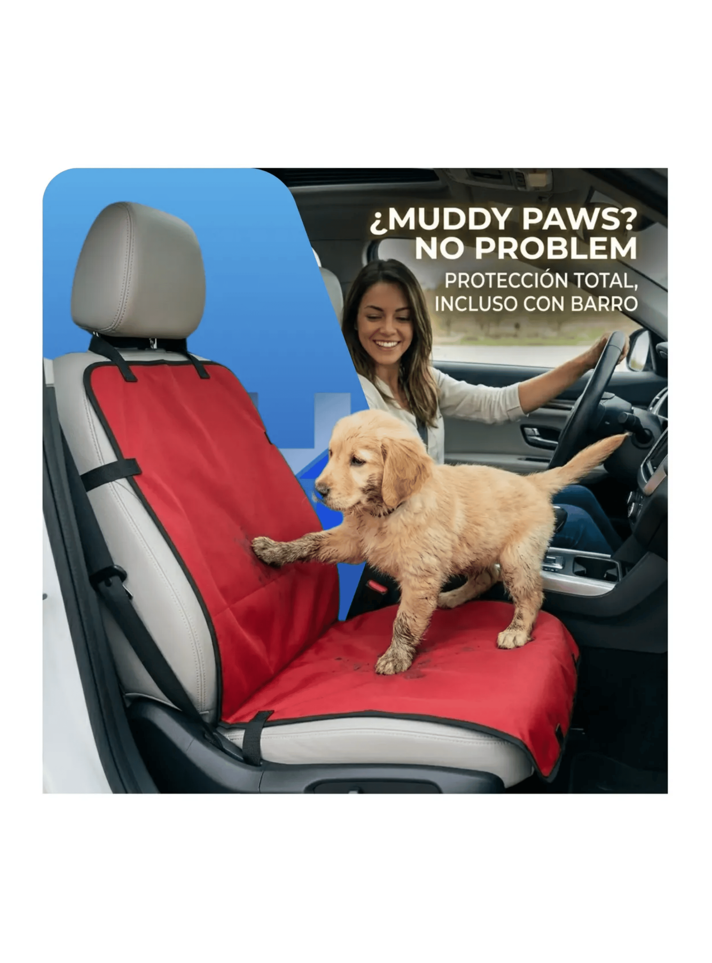 Cubre Asiento Auto Mascota Perro Gato Impermeable 120x60 Cm-2