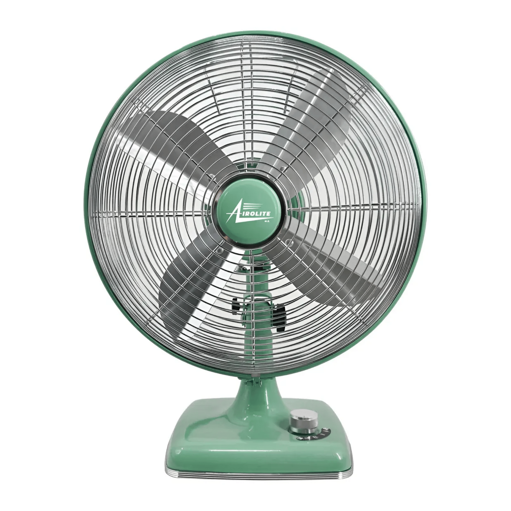 Ventilador Sobremesa Retro Airolite V12sr Verde 70 Anos 35w-0