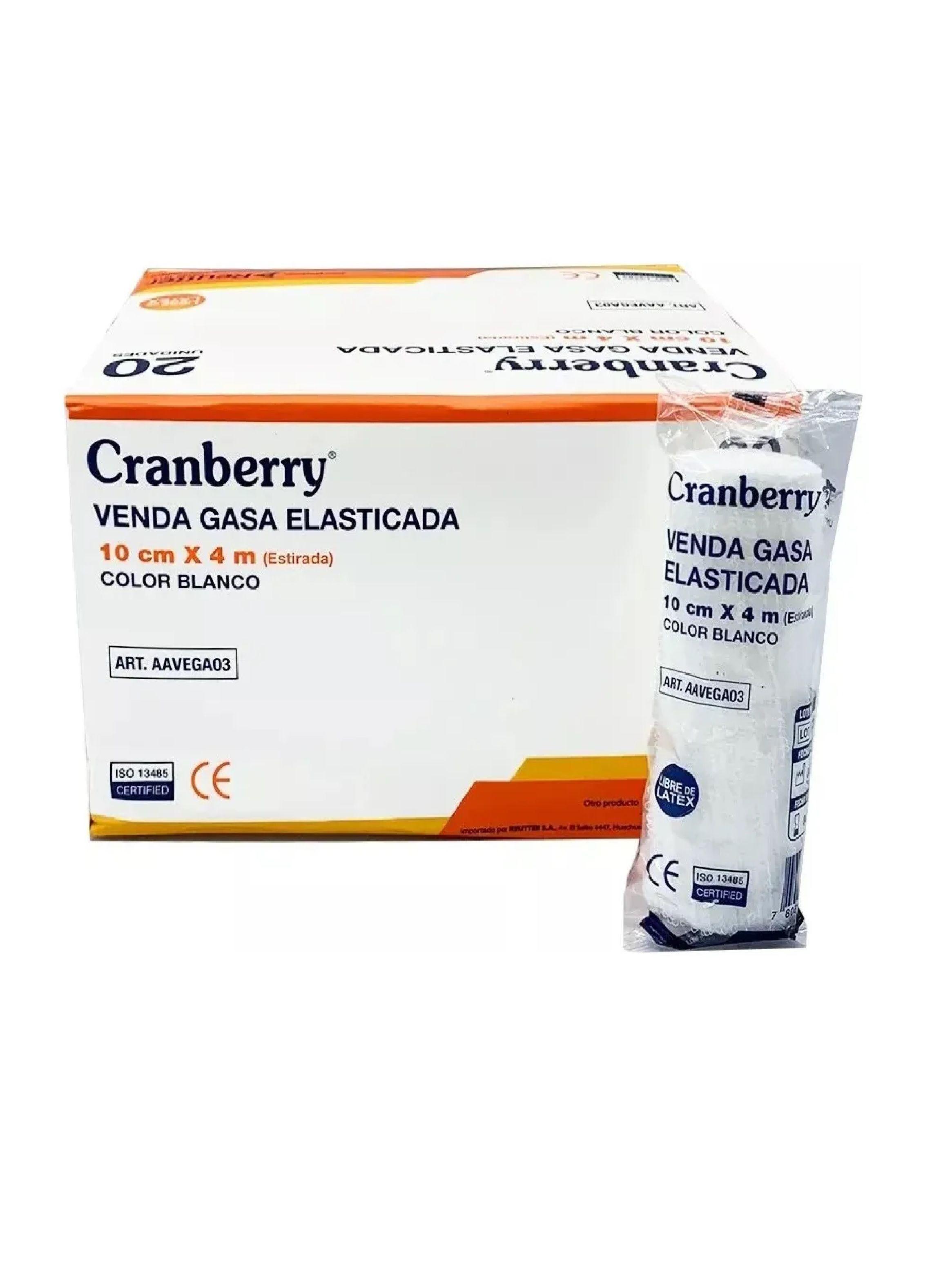 Venda Gasa Elastica Cranberry De 10cm X 4cm Caja X 20 Unid-0