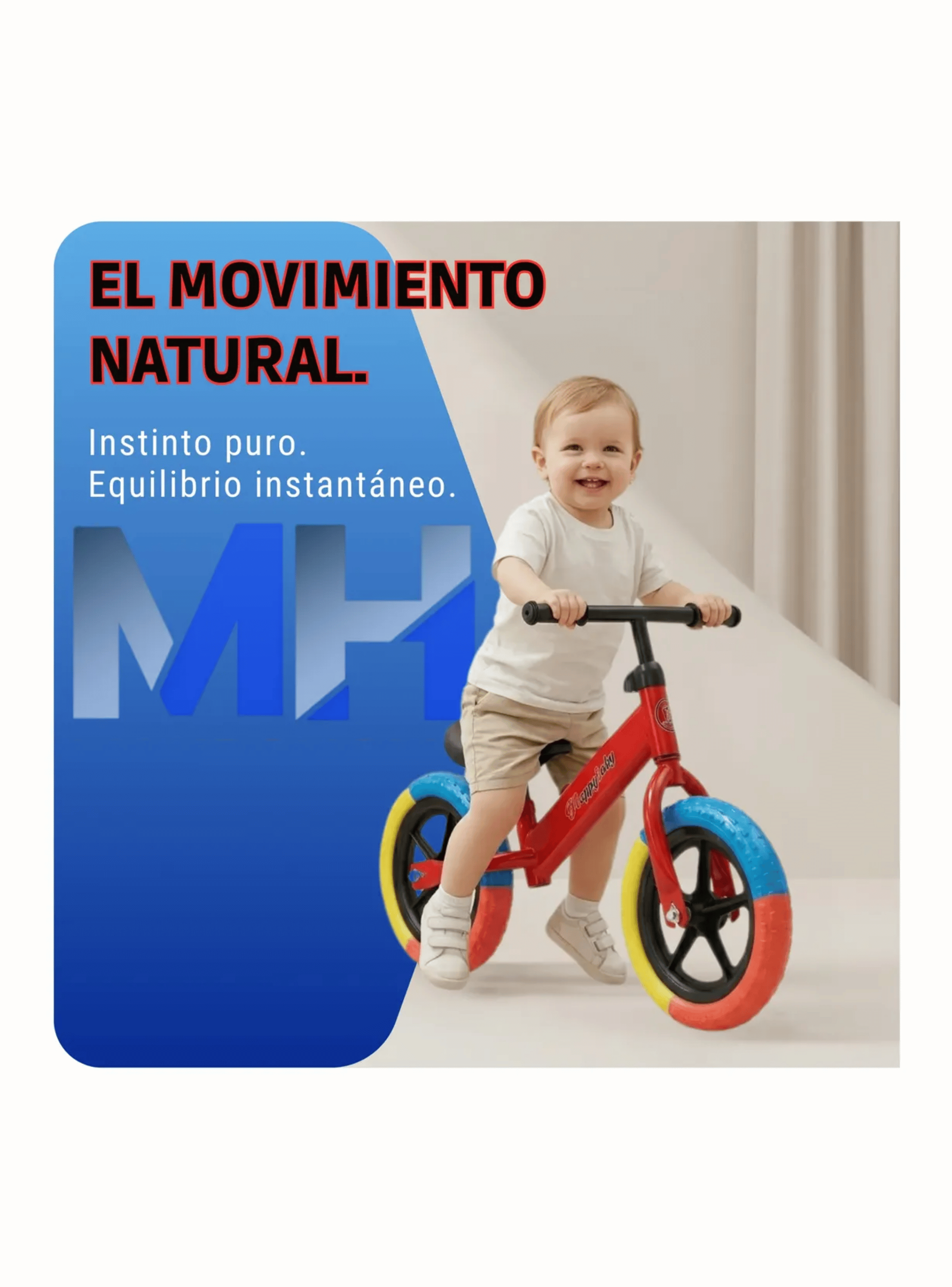 Bicicleta De Equilibrio Aprendizaje Ni os Sin Pedales Star Rojo-3