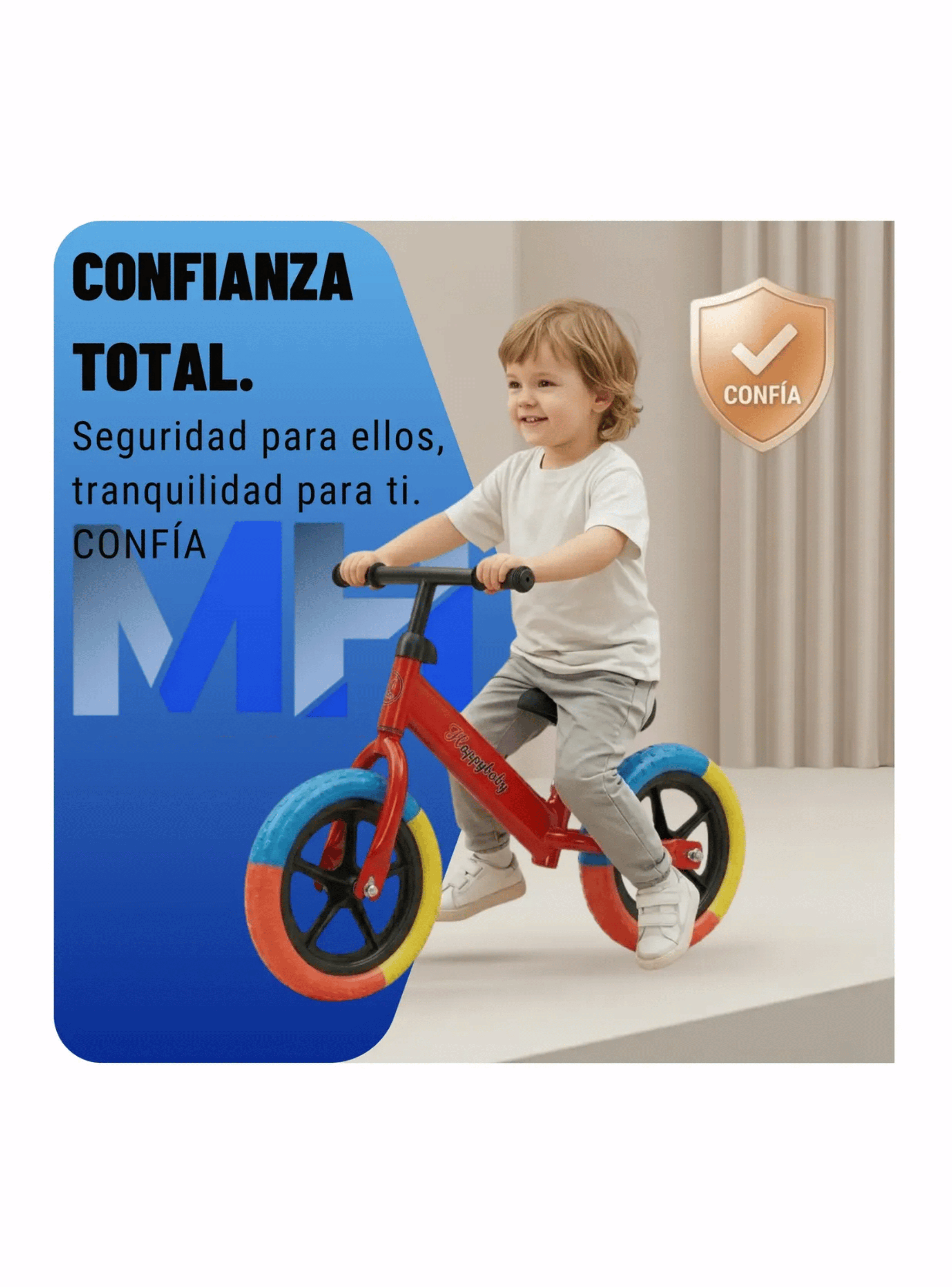 Bicicleta De Equilibrio Aprendizaje Ni os Sin Pedales Star Rojo-4