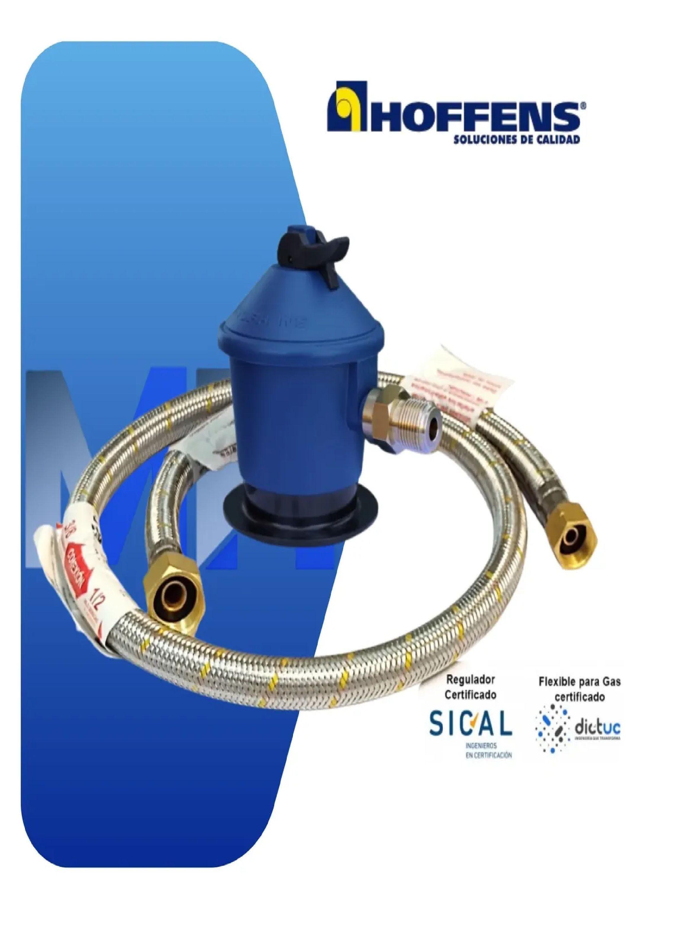 Kit Regulador Gas 5-11-15kg + Flexible 1mt Certificado Sec-2