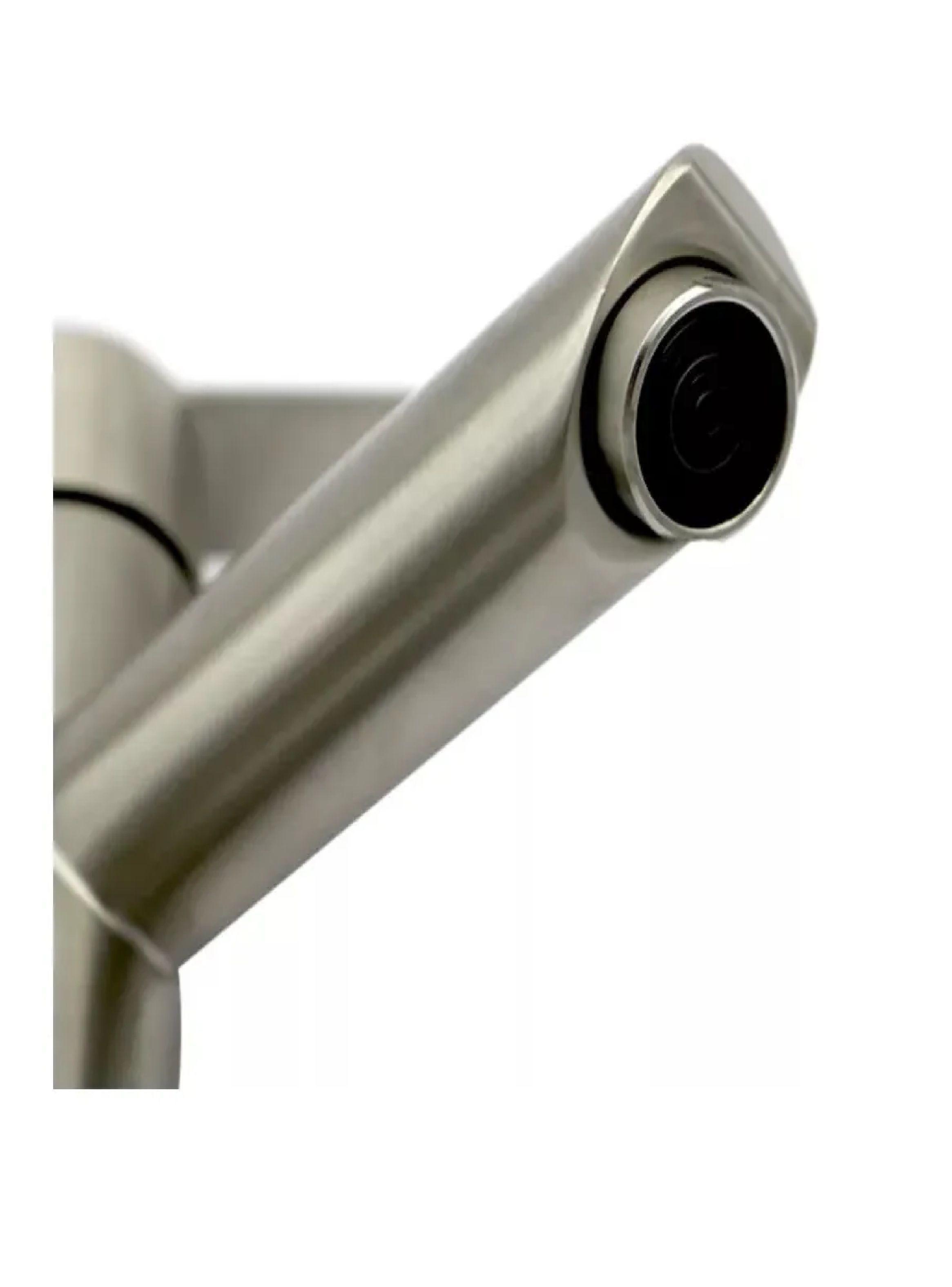 Monomando Lavamanos Alto Moderno Inoxidable Taumm 31cm-3