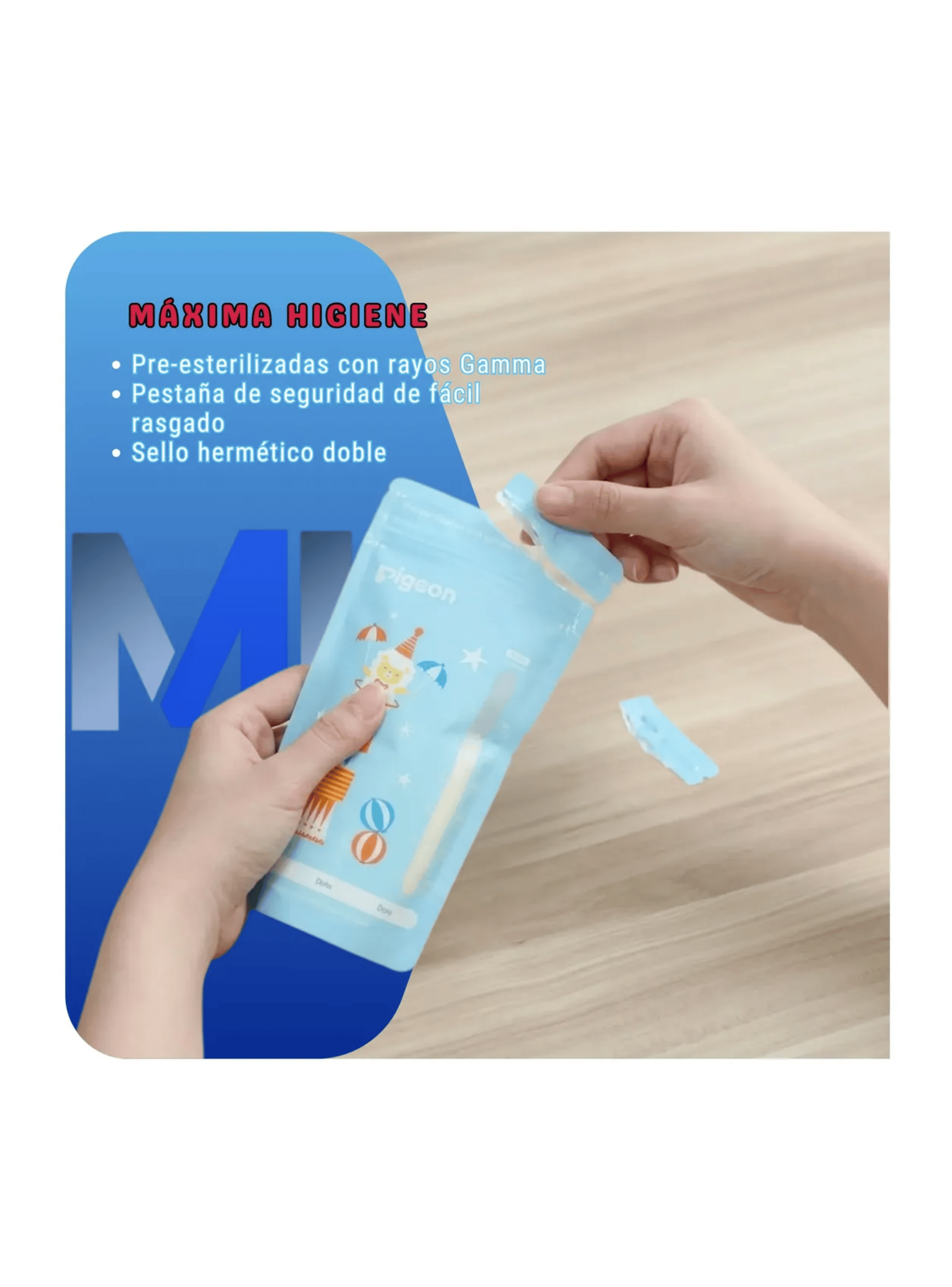 Bolsas Almacenar Leche Materna Pigeon 180ml X25 Libre De Bpa-2