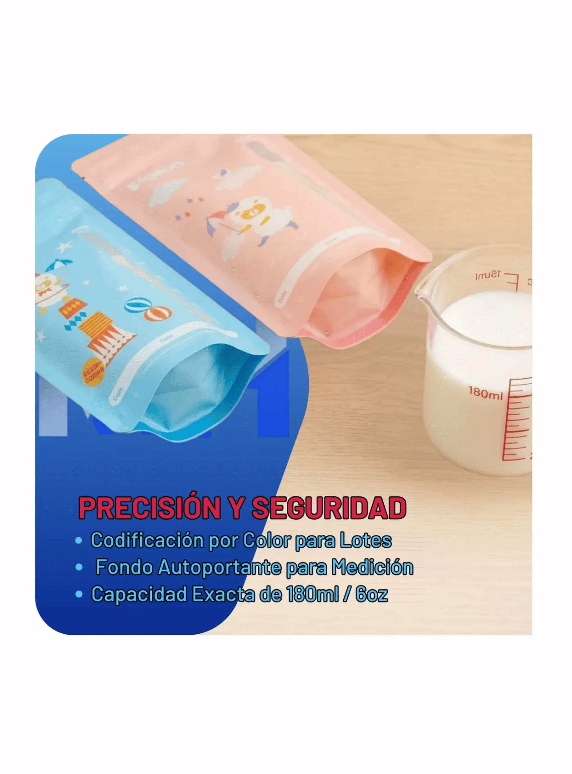 Bolsas Almacenar Leche Materna Pigeon 180ml X25 Libre De Bpa-5