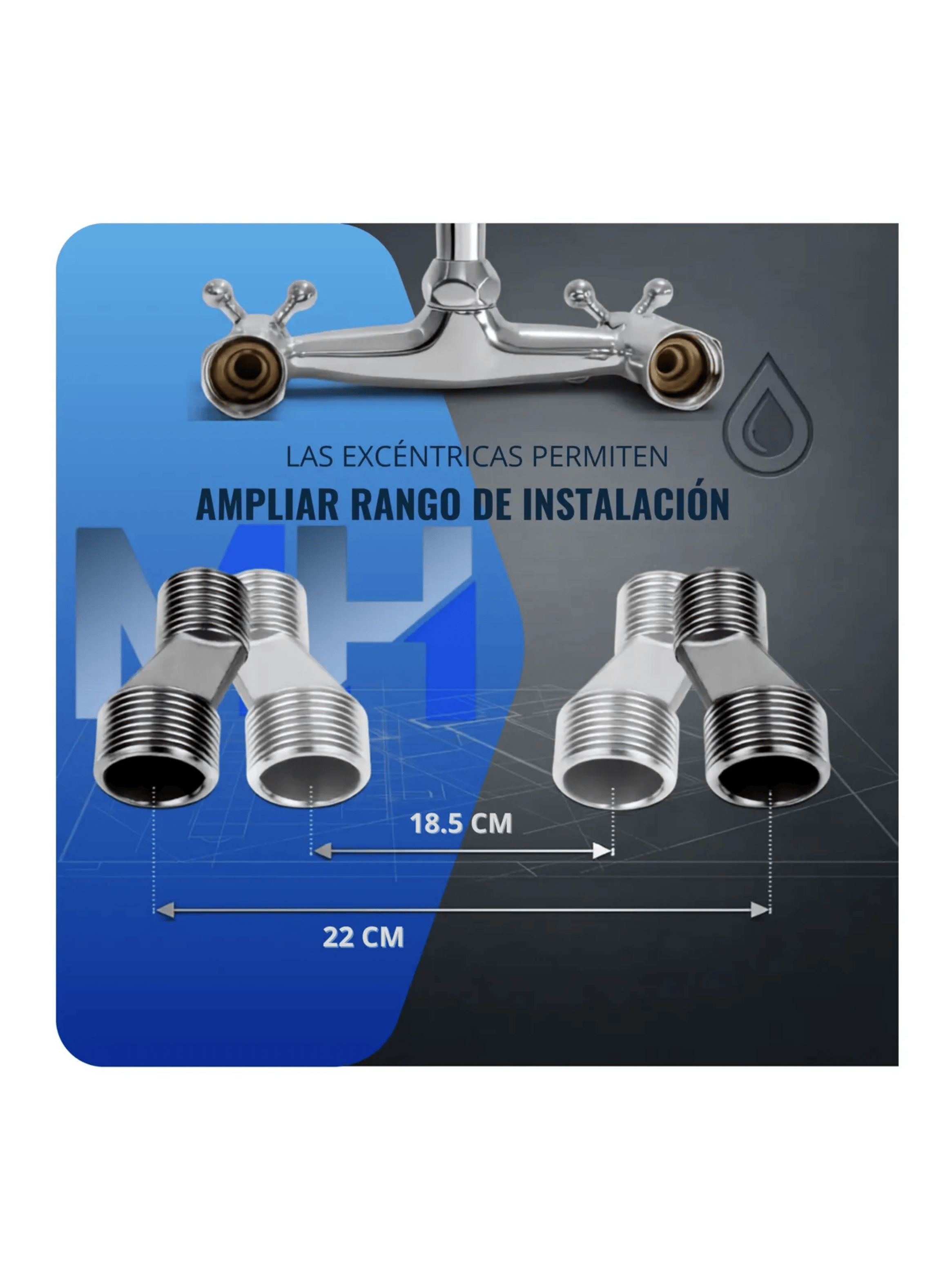 Grifer a Llave Lavaplatos Al Muro Aquakit Laguna Combinacion-4