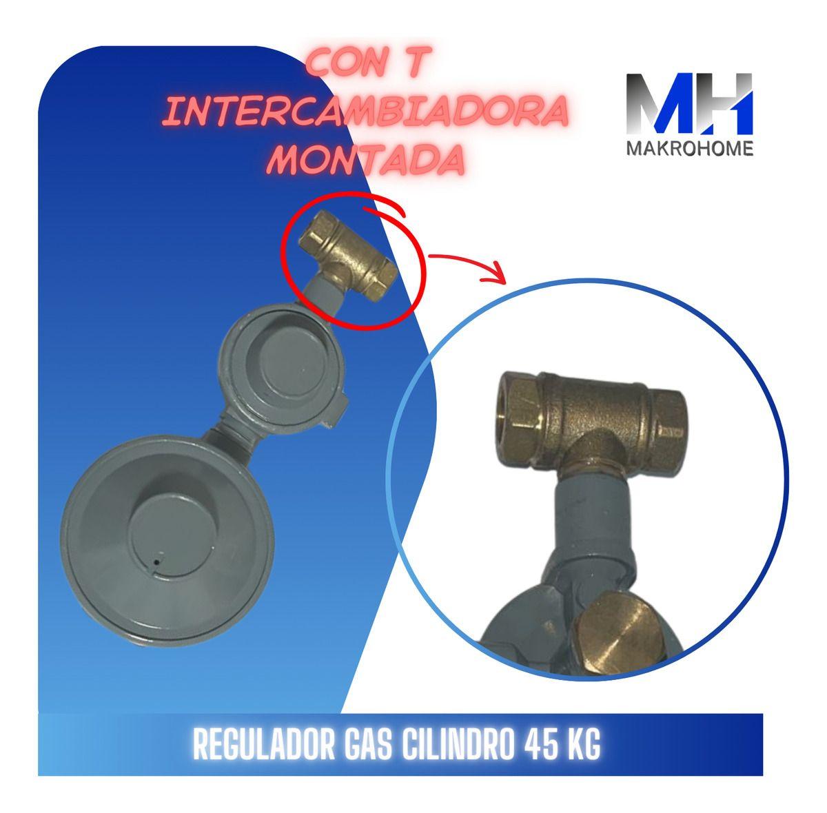Regulador Gas 45kg 2 Etapas Para Cilindro Domestico Kit-2