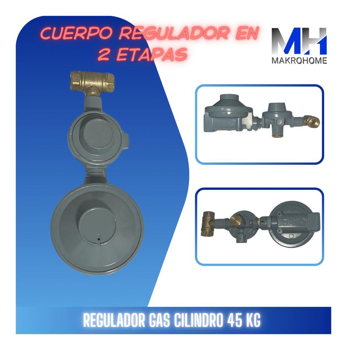 Regulador Gas 45kg 2 Etapas Para Cilindro Domestico Kit-3
