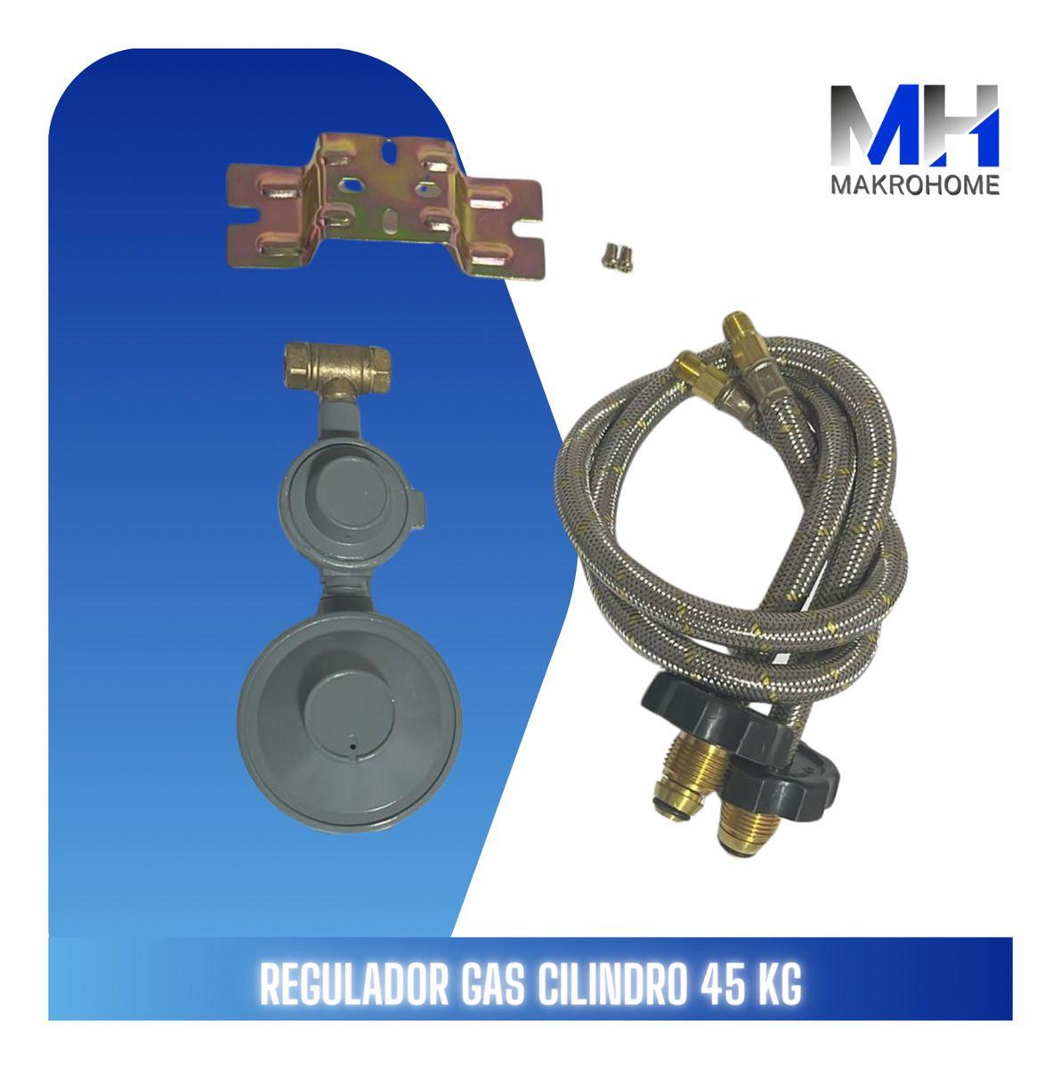 Regulador Gas 45kg 2 Etapas Para Cilindro Domestico Kit-4